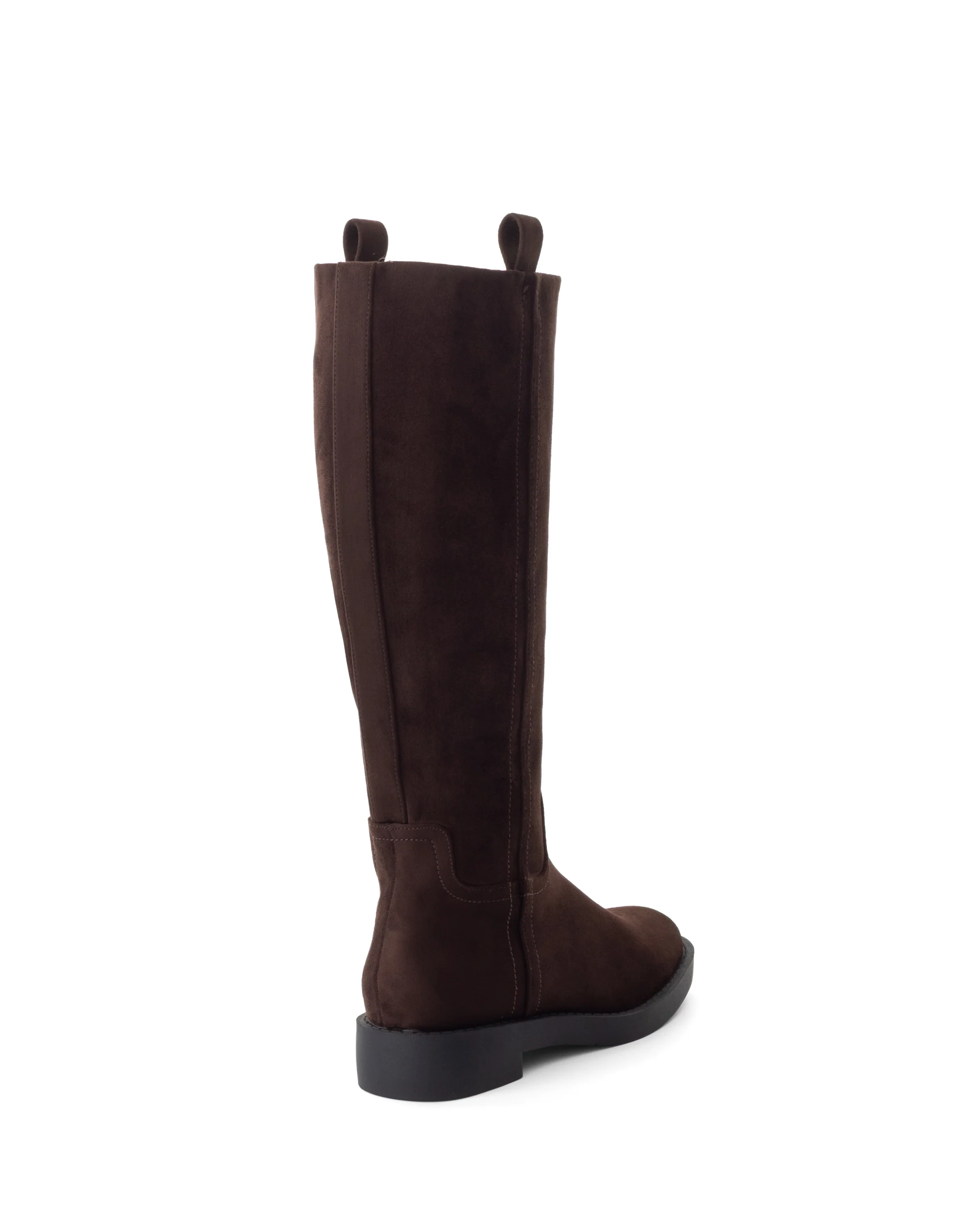 Albany Tall Boot Chocolate Faux Suede - Image 3