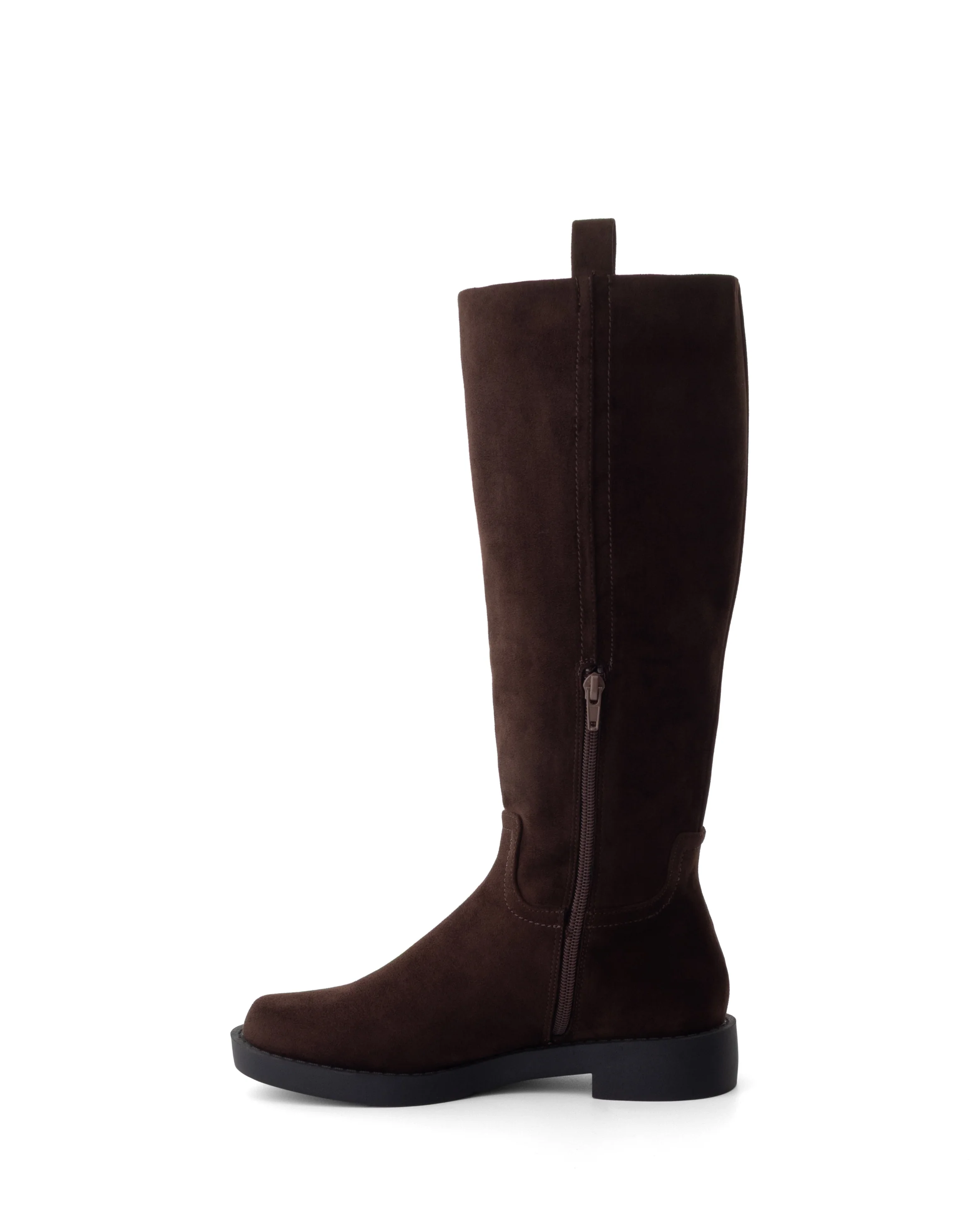 Albany Tall Boot Chocolate Faux Suede - Image 5