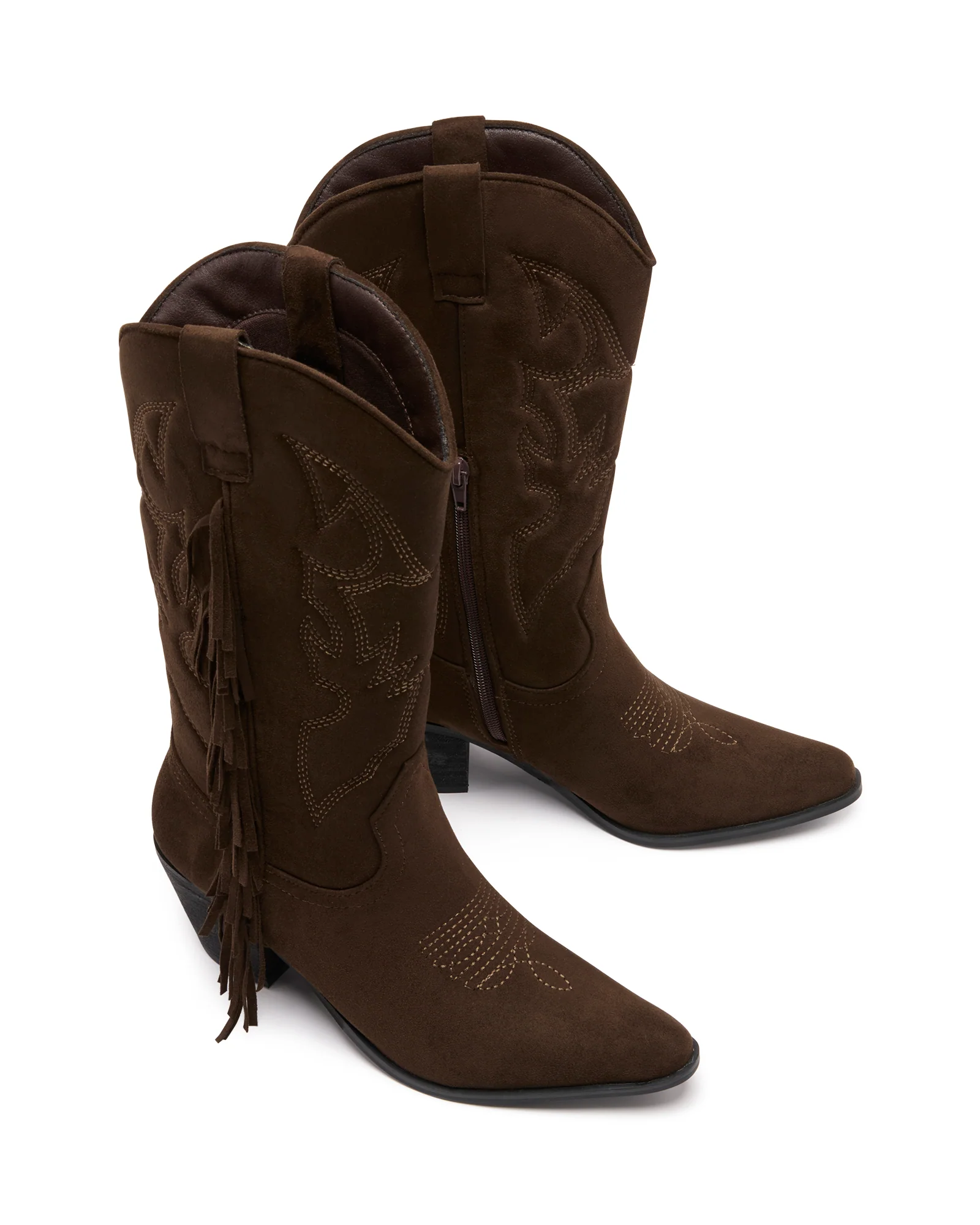 Chaos Western Boot Chocolate Microsuede - Image 2