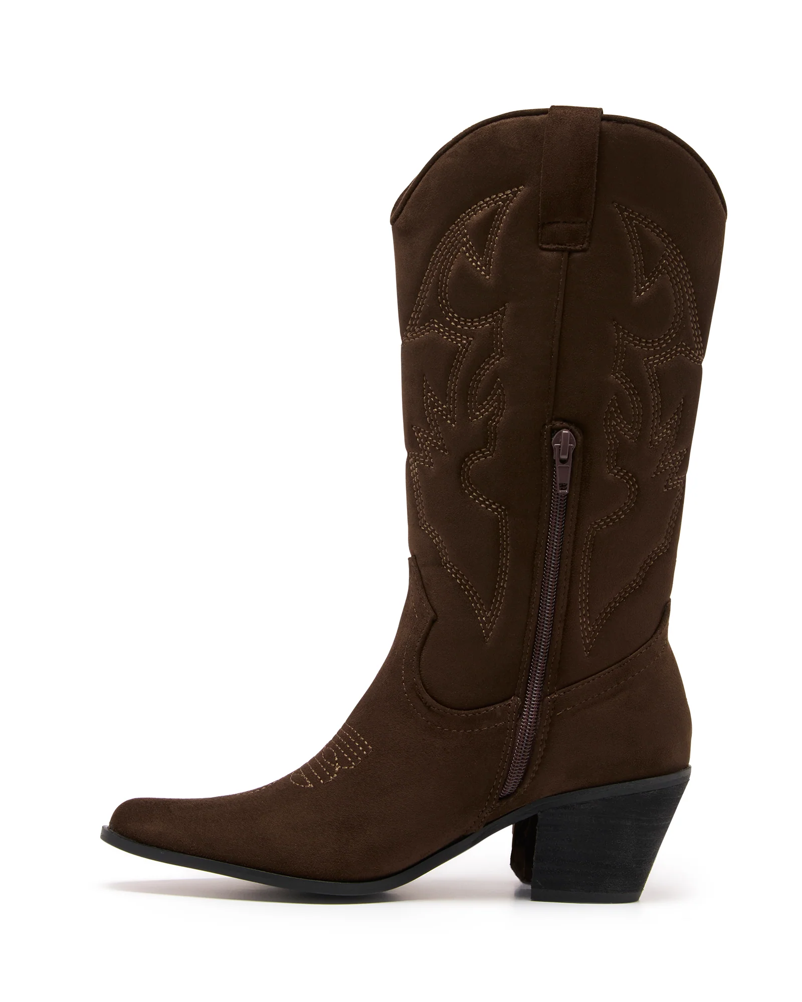 Chaos Western Boot Chocolate Microsuede - Image 4