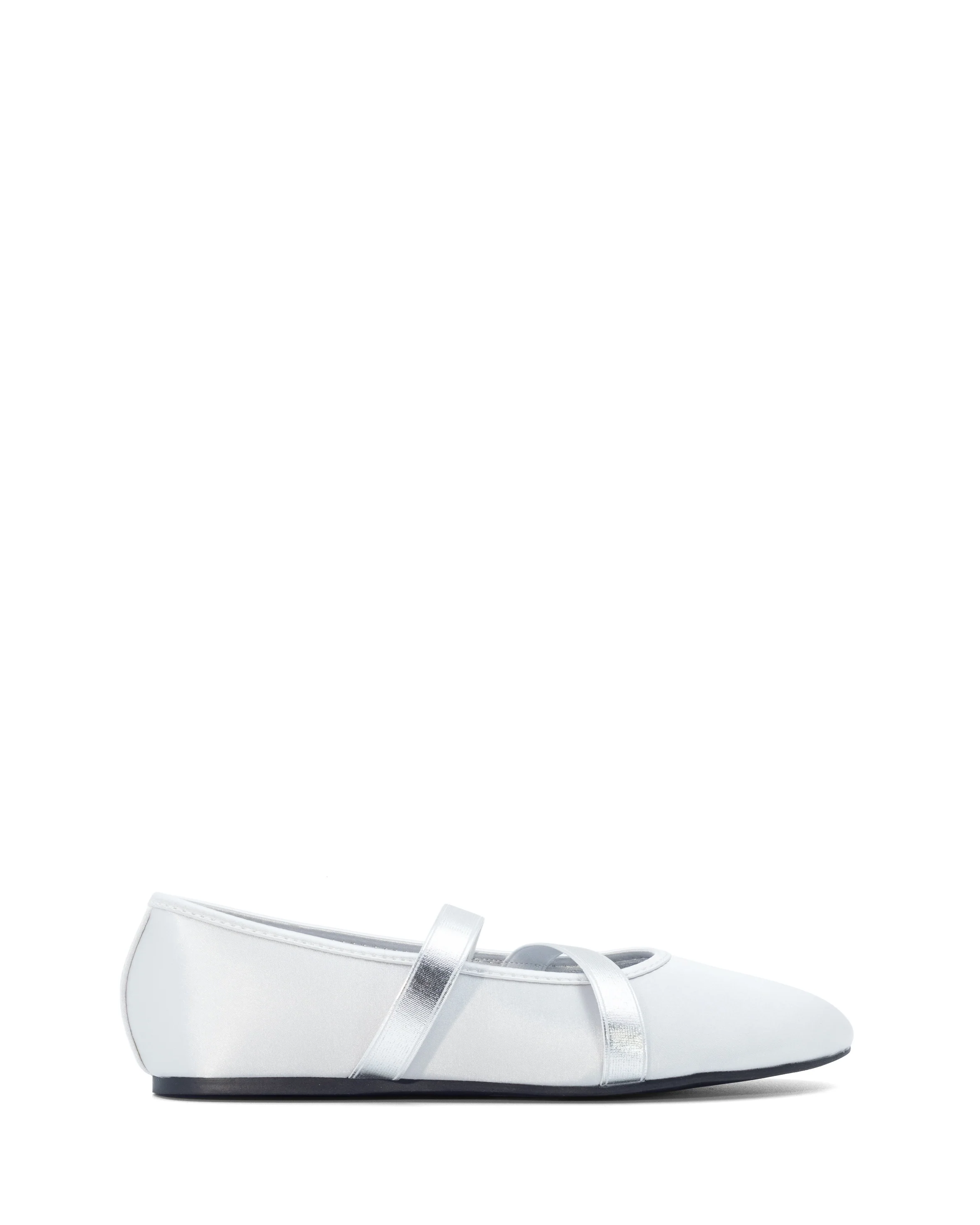 Dancer Ballet Flat Silver Satin - Image 2