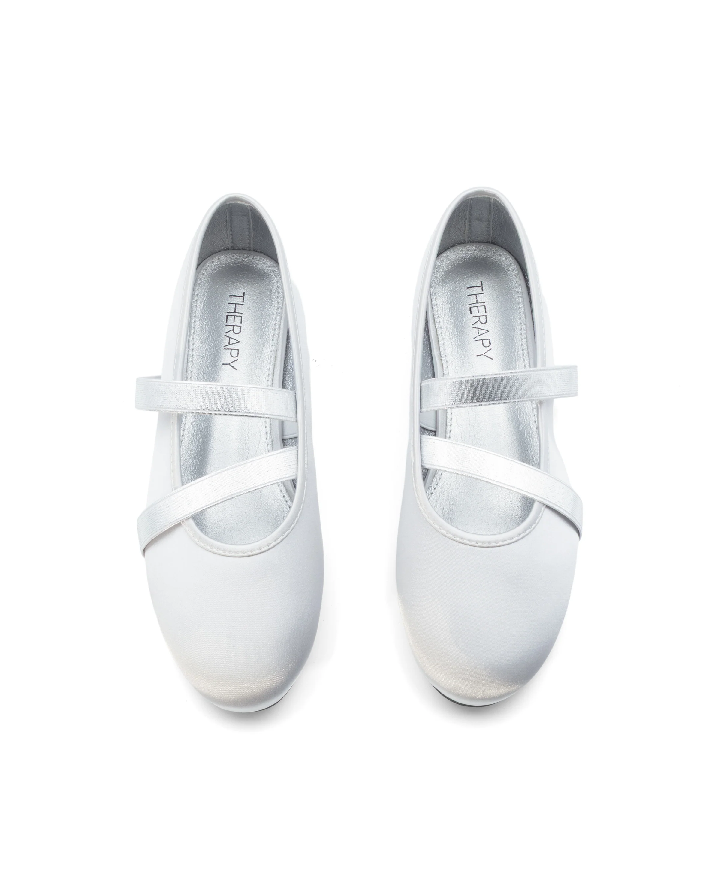 Dancer Ballet Flat Silver Satin - Image 3