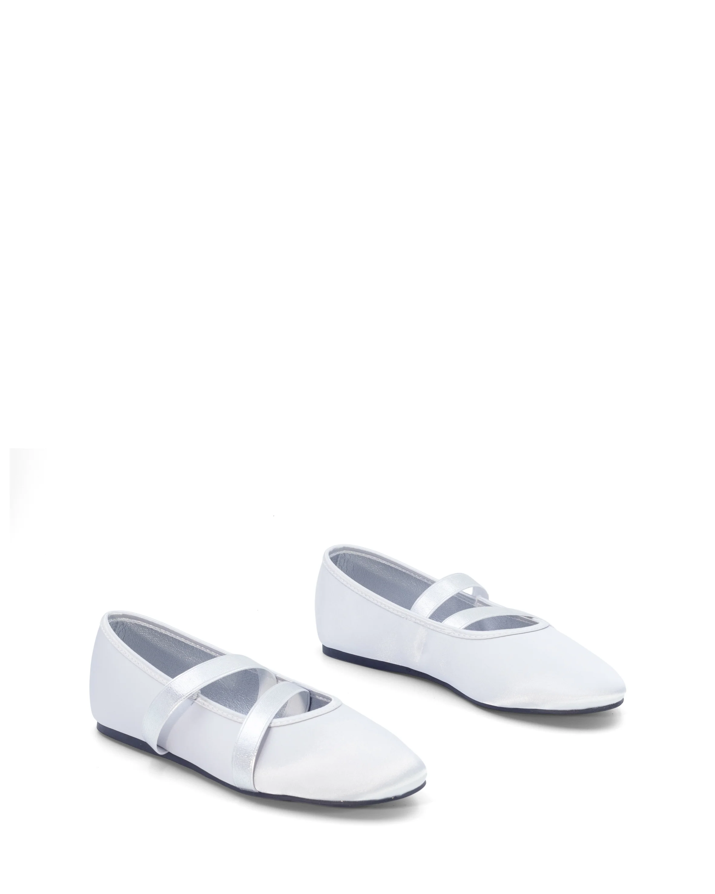 Dancer Ballet Flat Silver Satin - Image 4