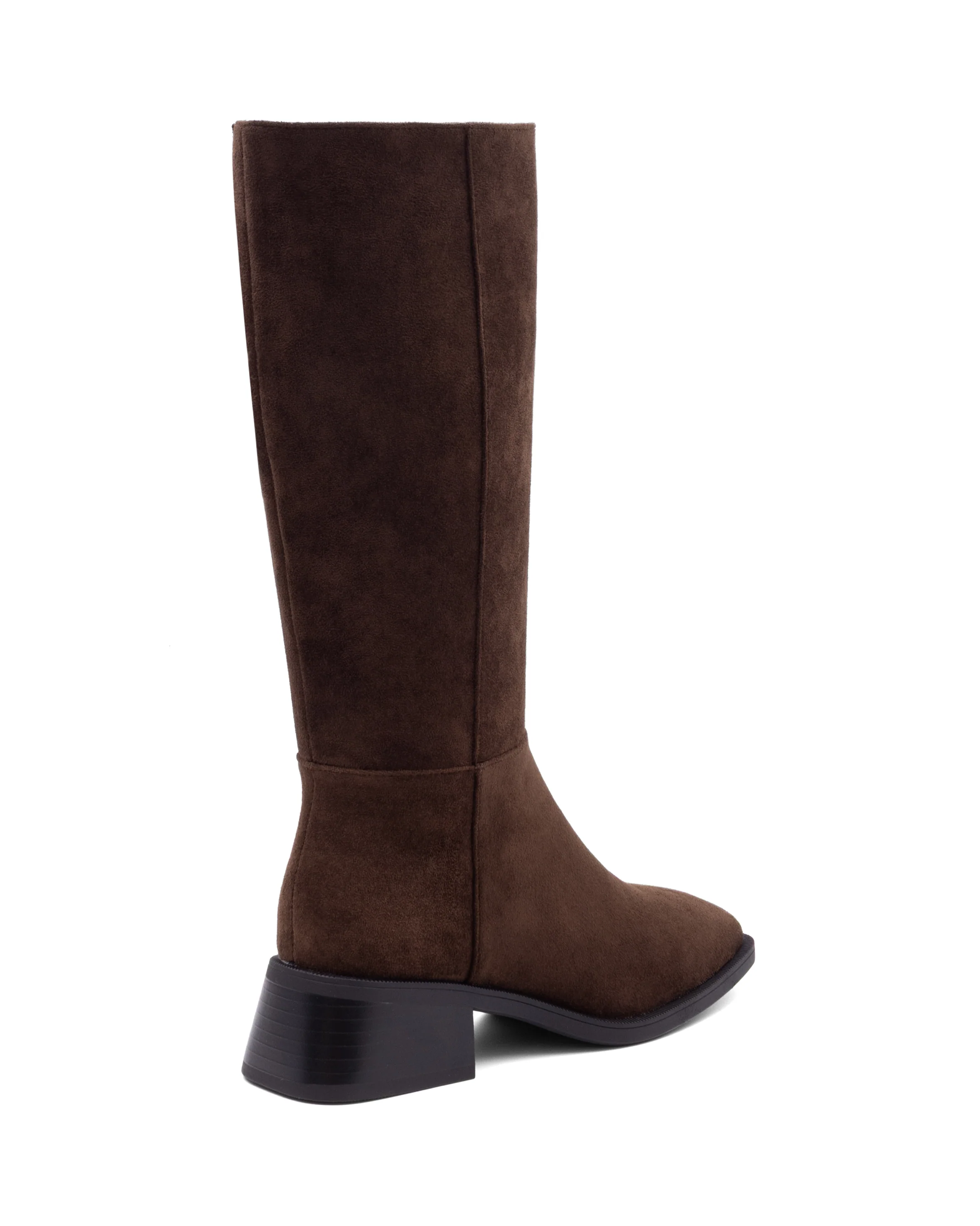 Dena Tall Boot Chocolate Faux Suede - Image 3