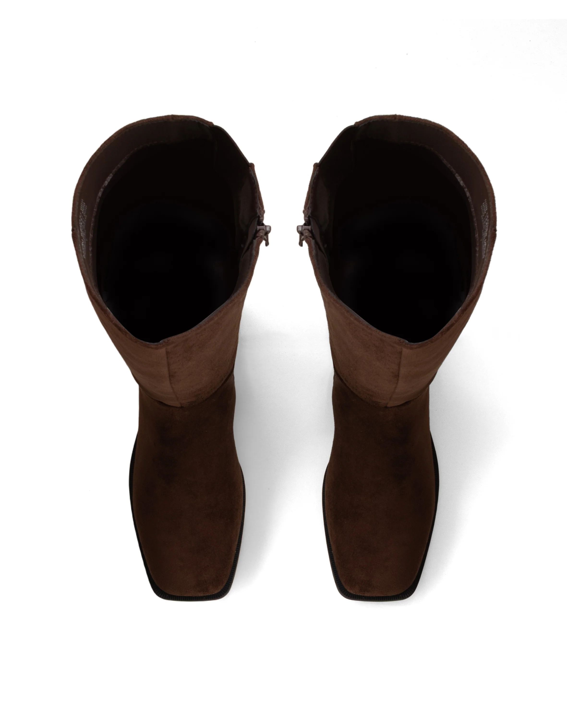 Dena Tall Boot Chocolate Faux Suede - Image 4