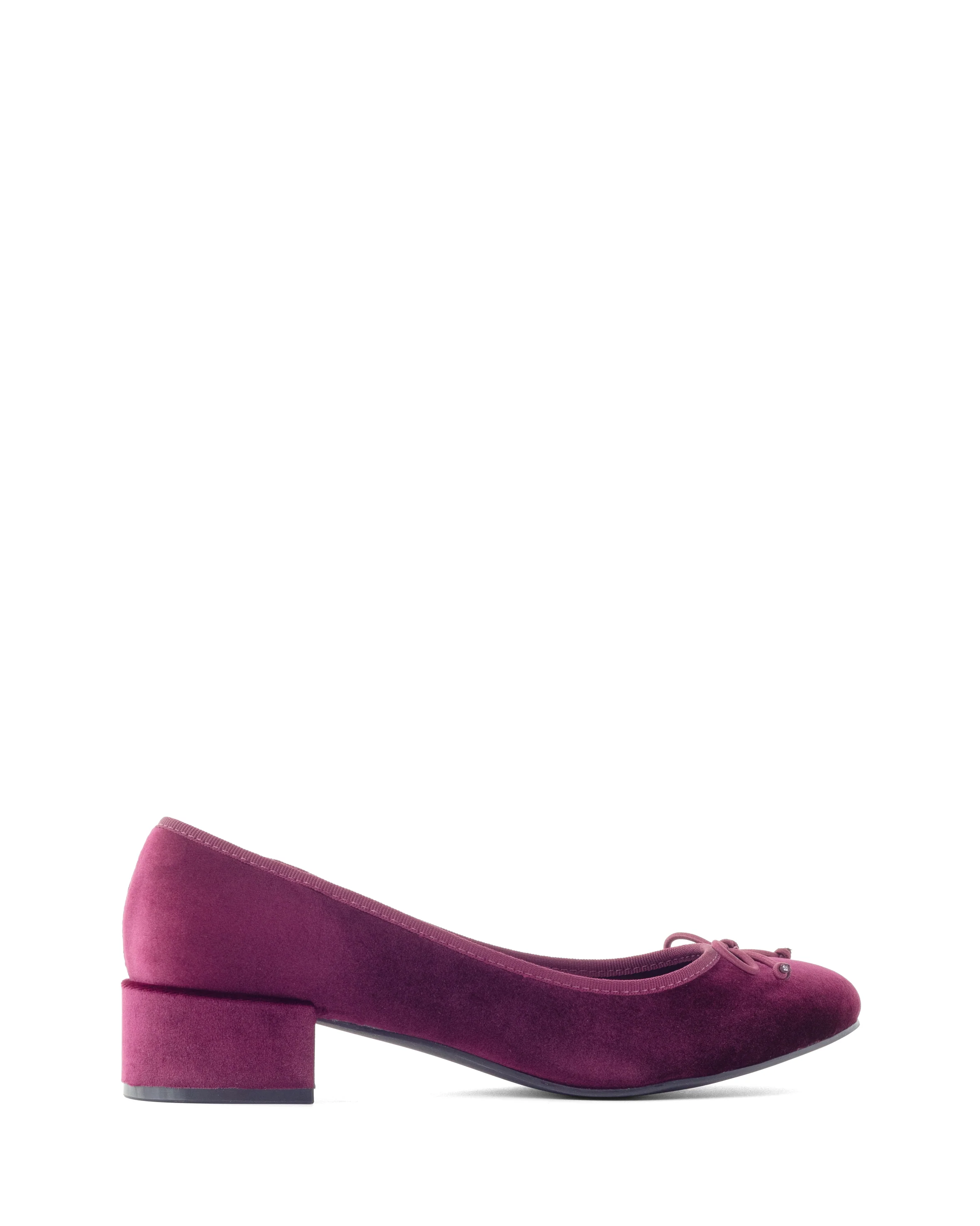 Diana Ballet Heel Bordeaux Velvet