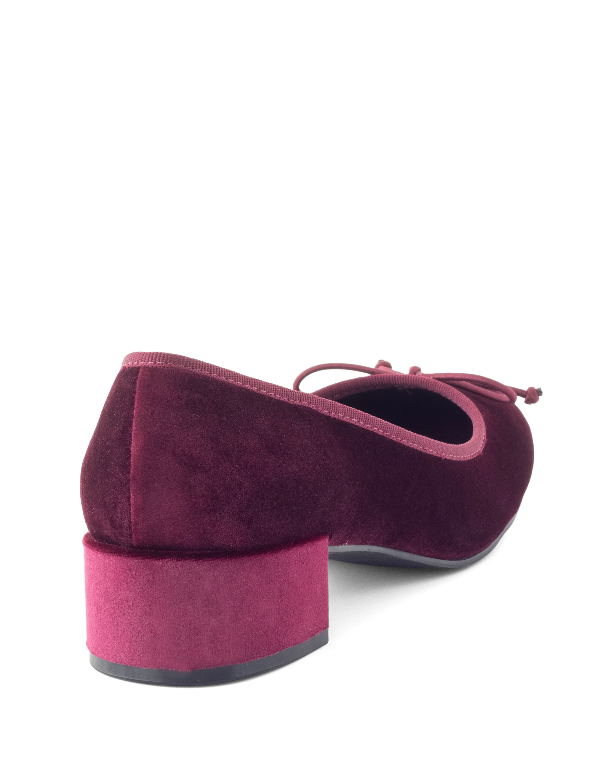Diana Ballet Heel Bordeaux Velvet - Image 3