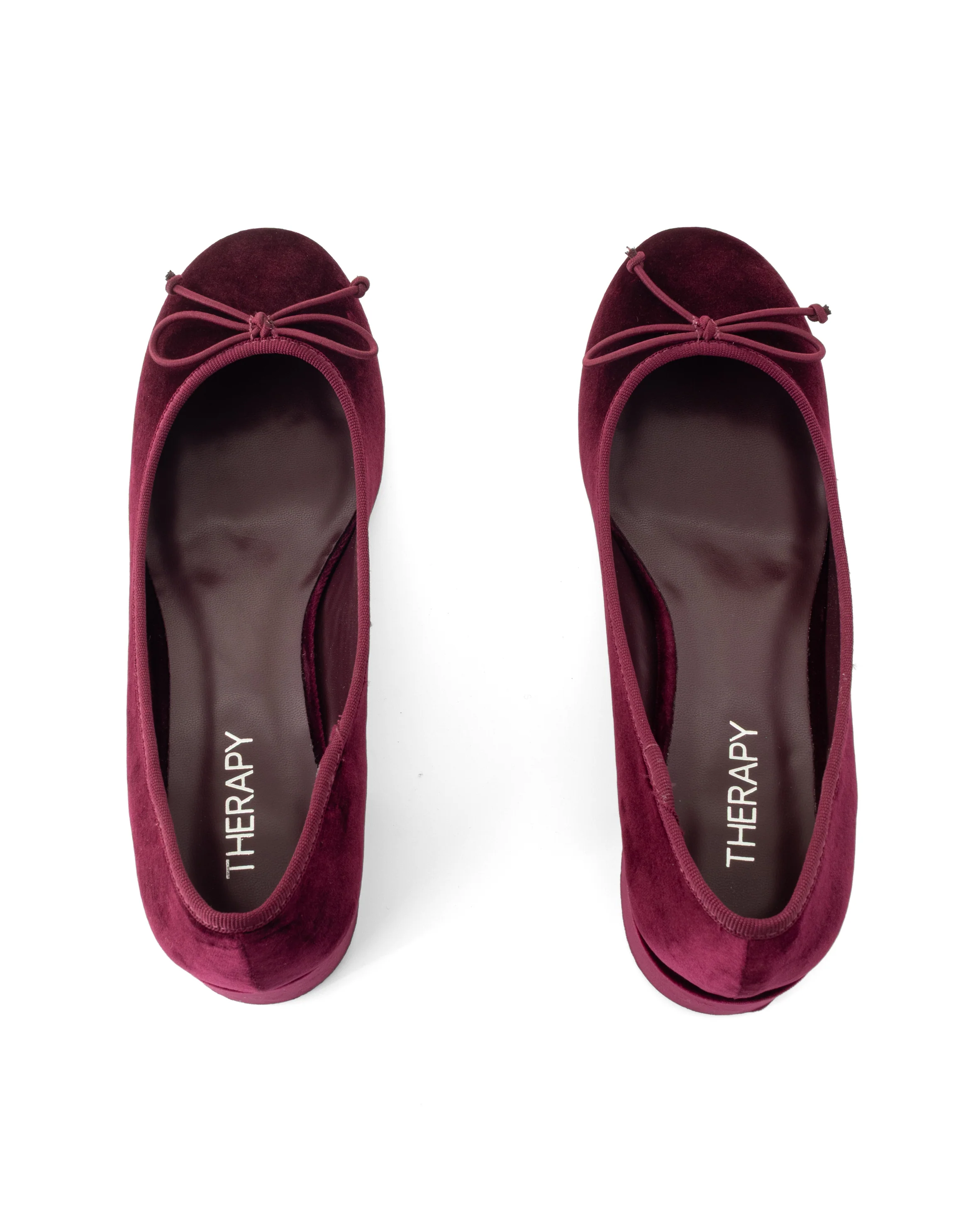 Diana Ballet Heel Bordeaux Velvet - Image 4