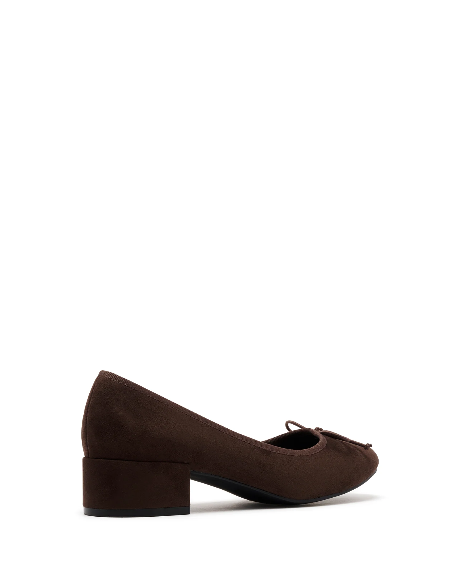 Diana Ballet Heel Chocolate Microsuede - Image 3