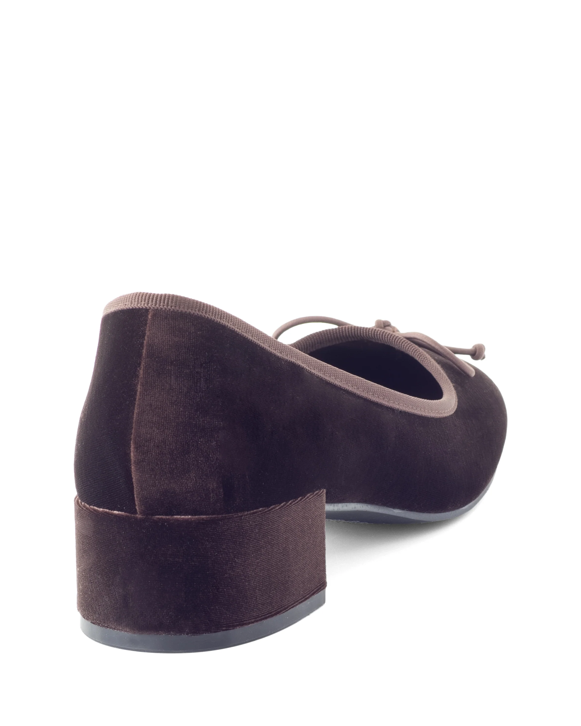 Diana Ballet Heel Chocolate Velvet - Image 3