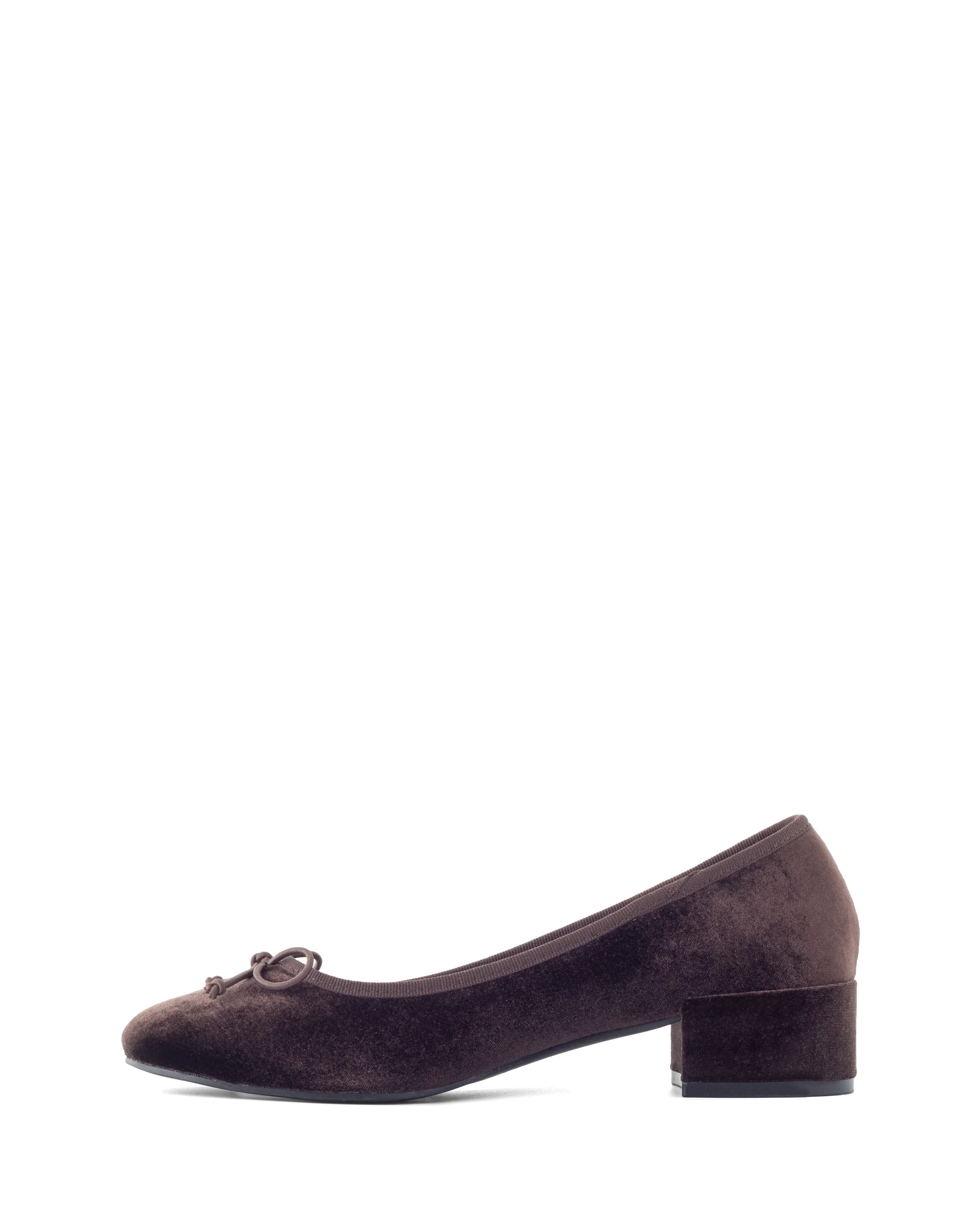 Diana Ballet Heel Chocolate Velvet - Image 4