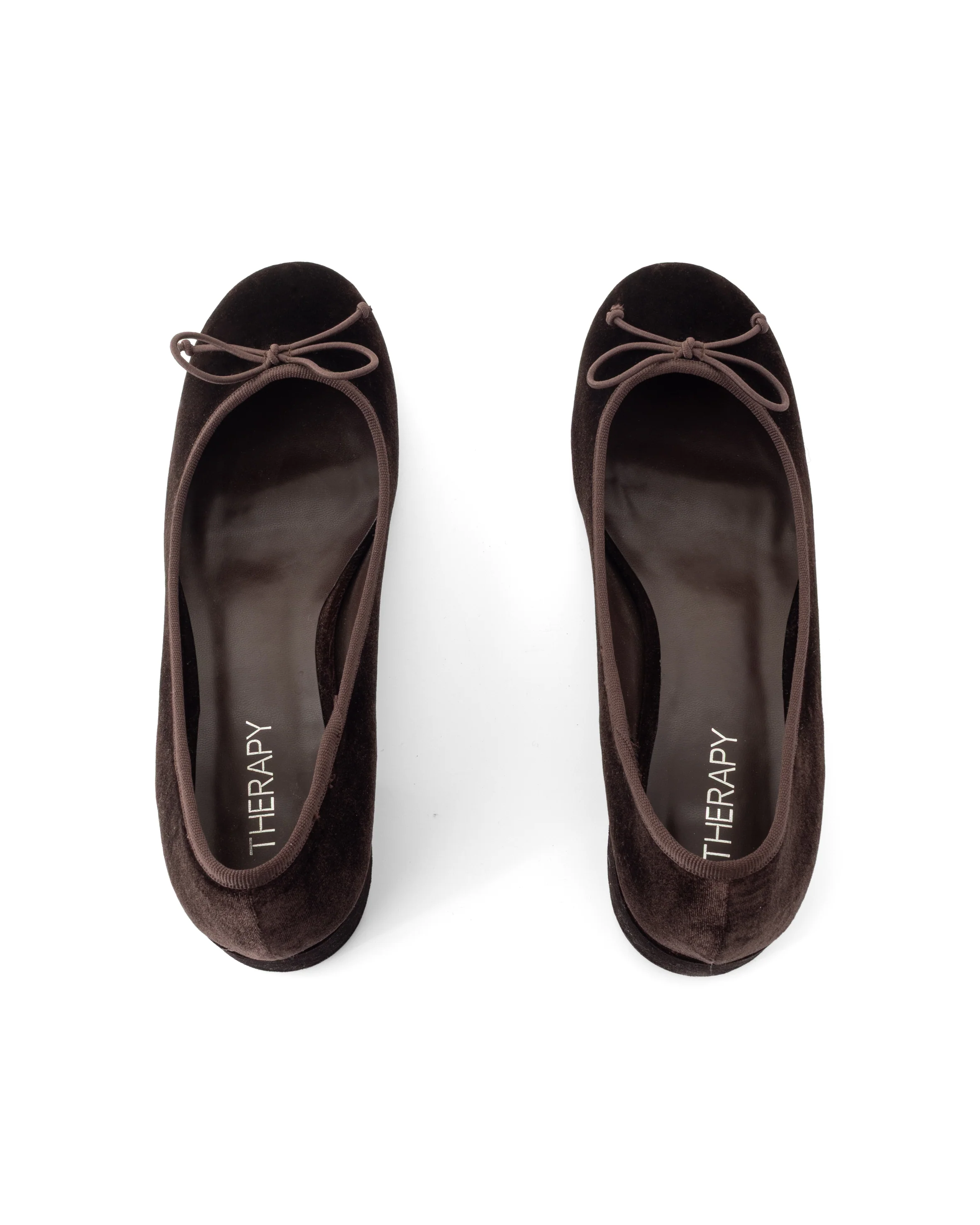 Diana Ballet Heel Chocolate Velvet - Image 5