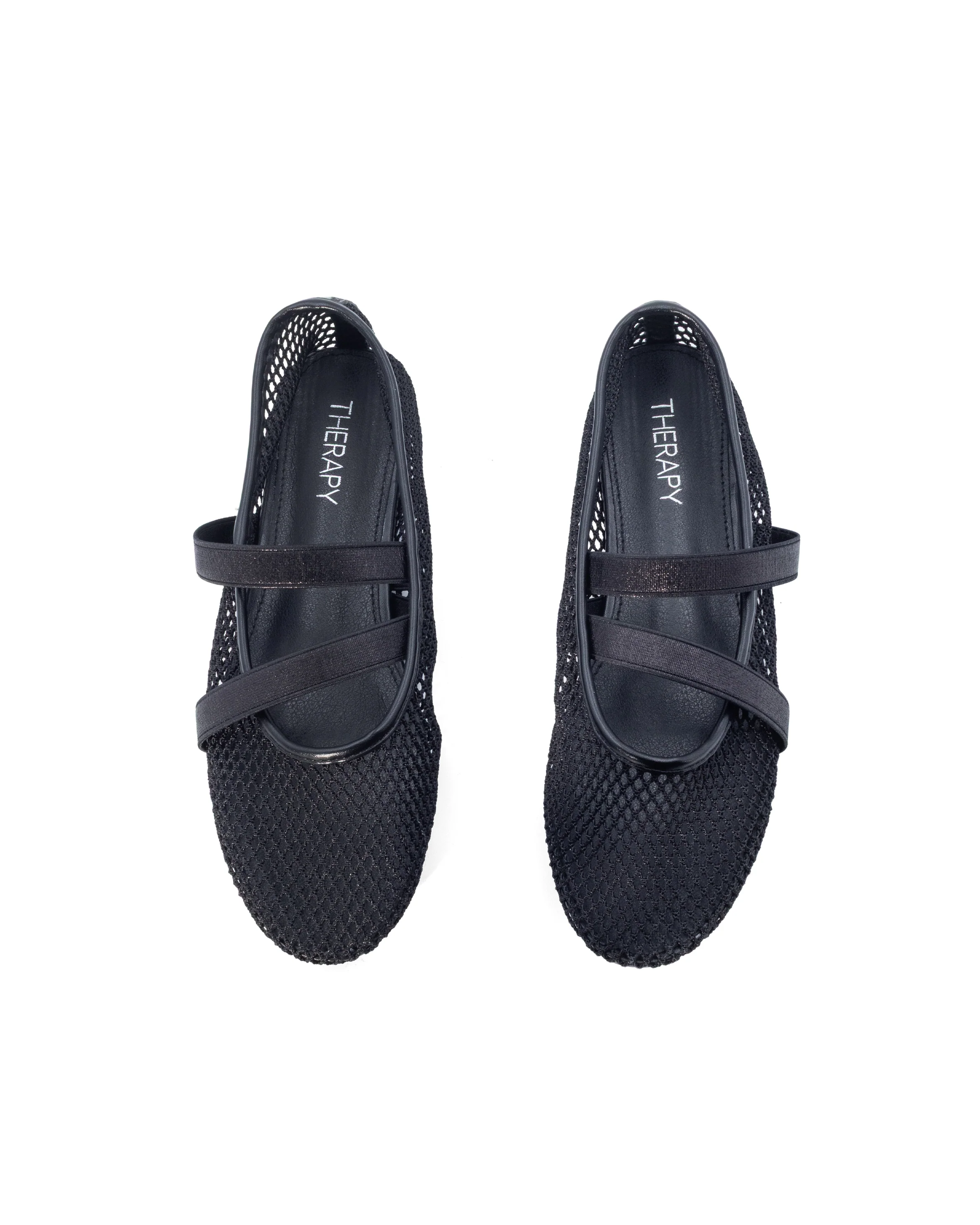 District Ballet Flat Black Mesh - Image 2