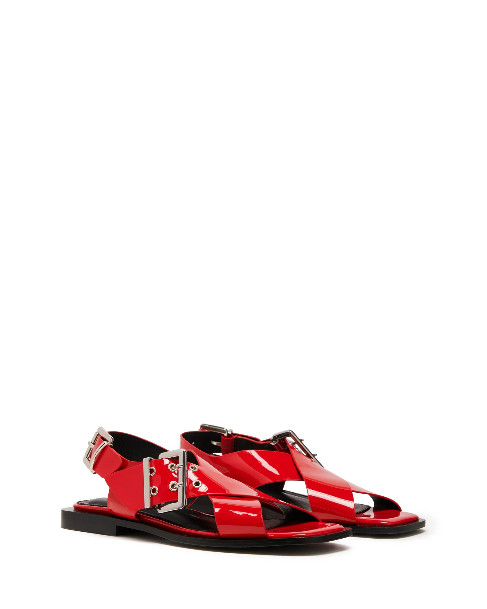 Easy Slingback Flat Red Patent - Image 2