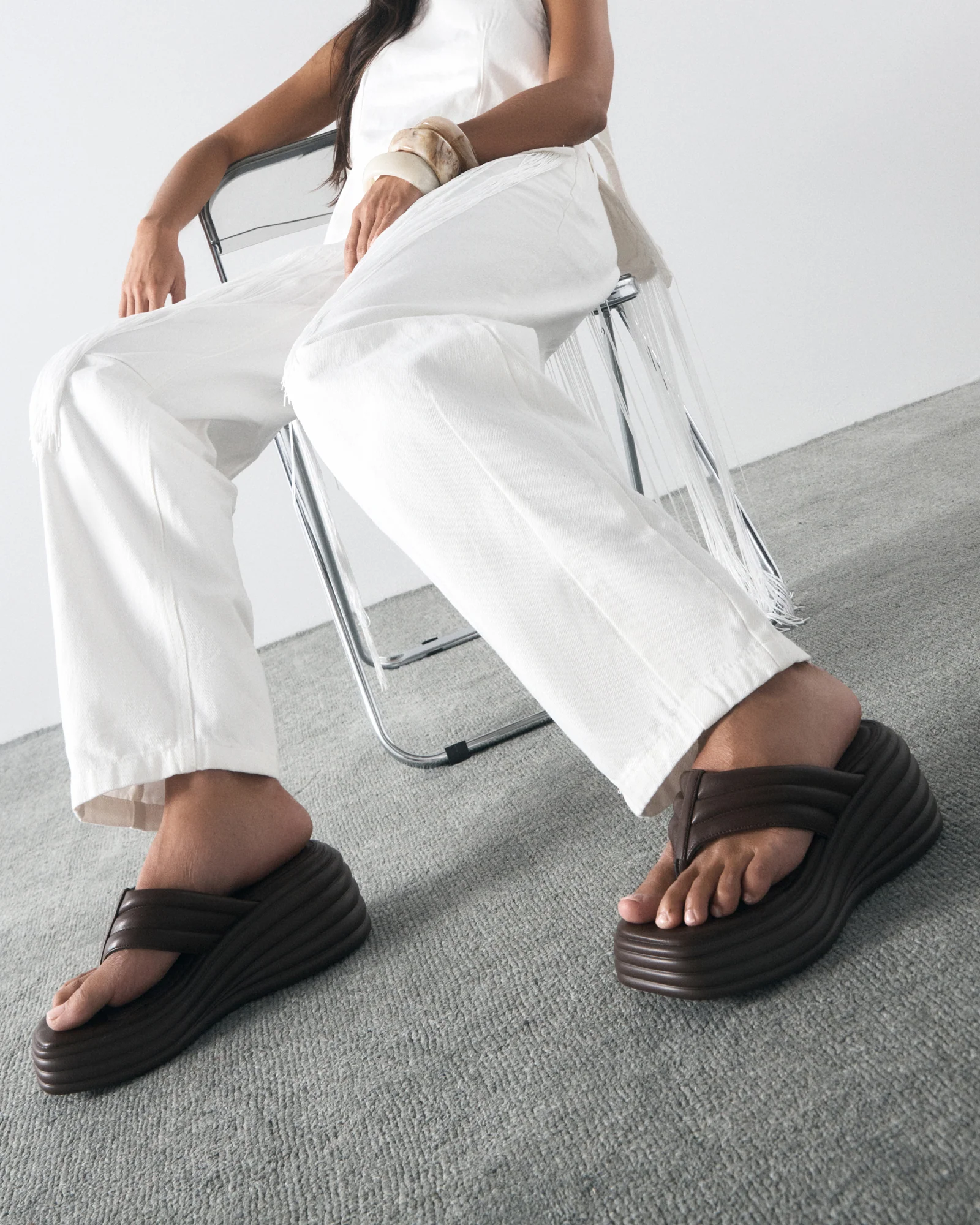 Flames Thong Sandal Chocolate