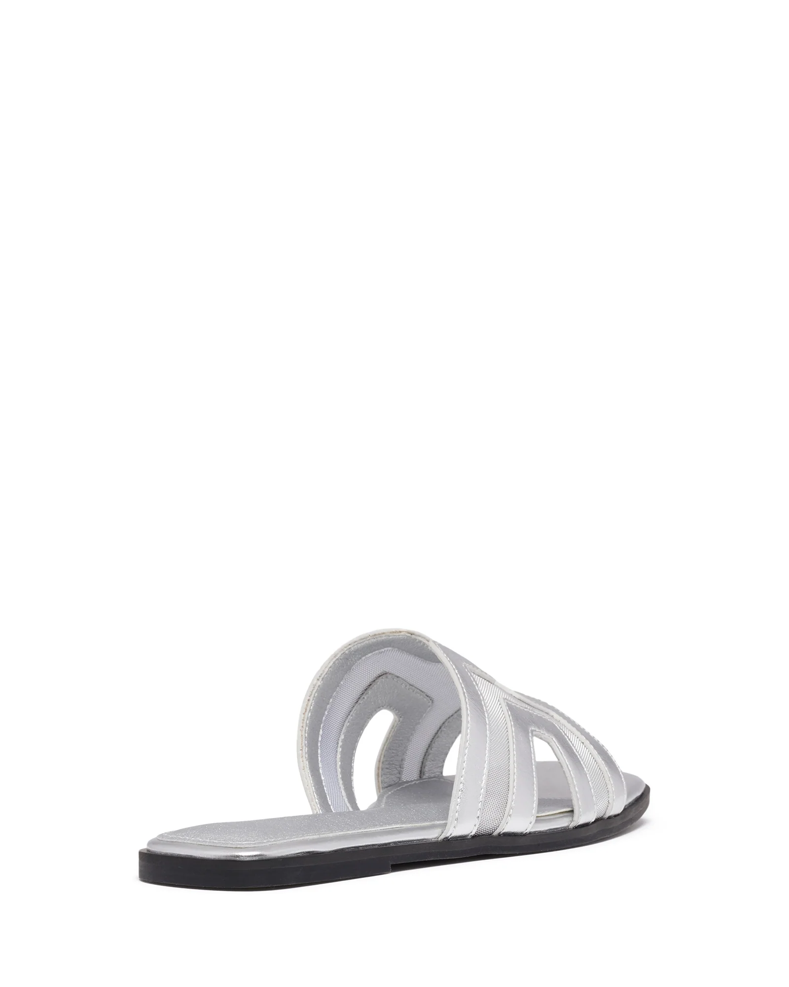 Gaze Flat Sandal Silver Mesh - Image 3