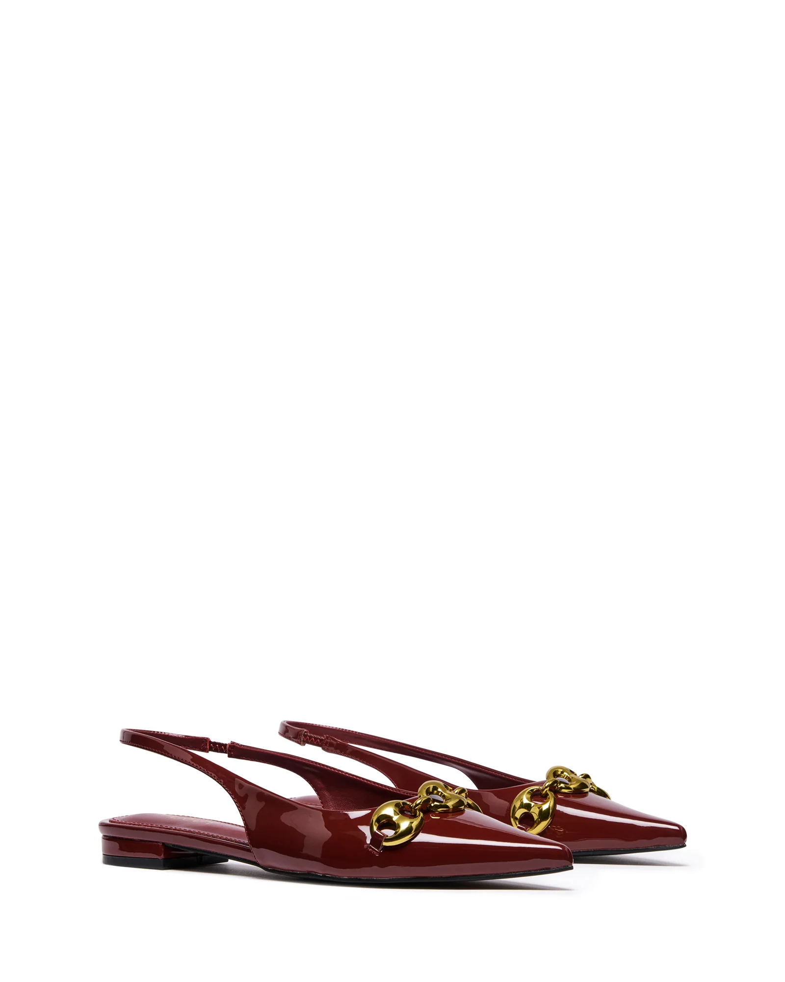 Guilty Slingback Flat Bordeaux Patent - Image 2