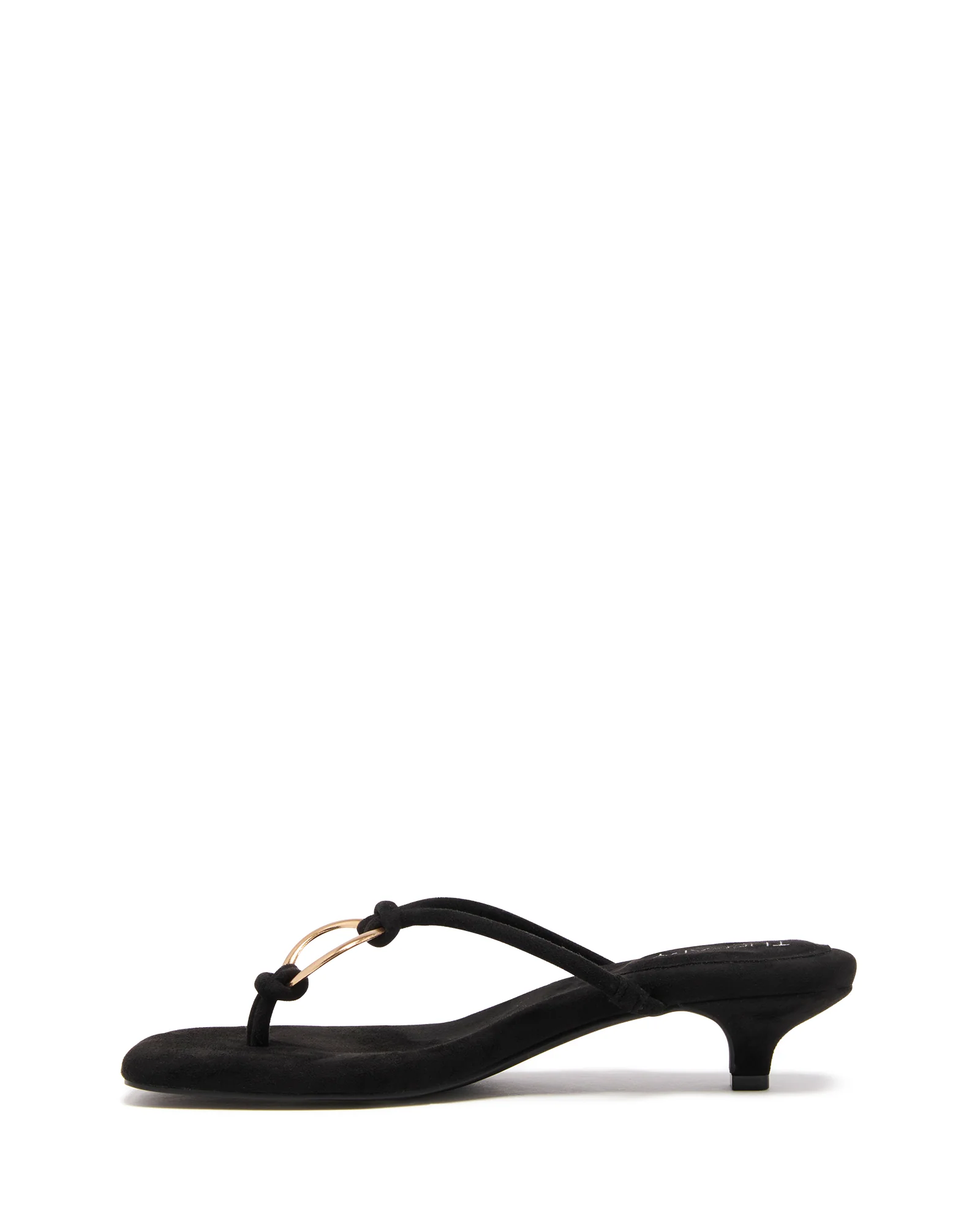 Haydn Thong Heel Black Microsuede - Image 4