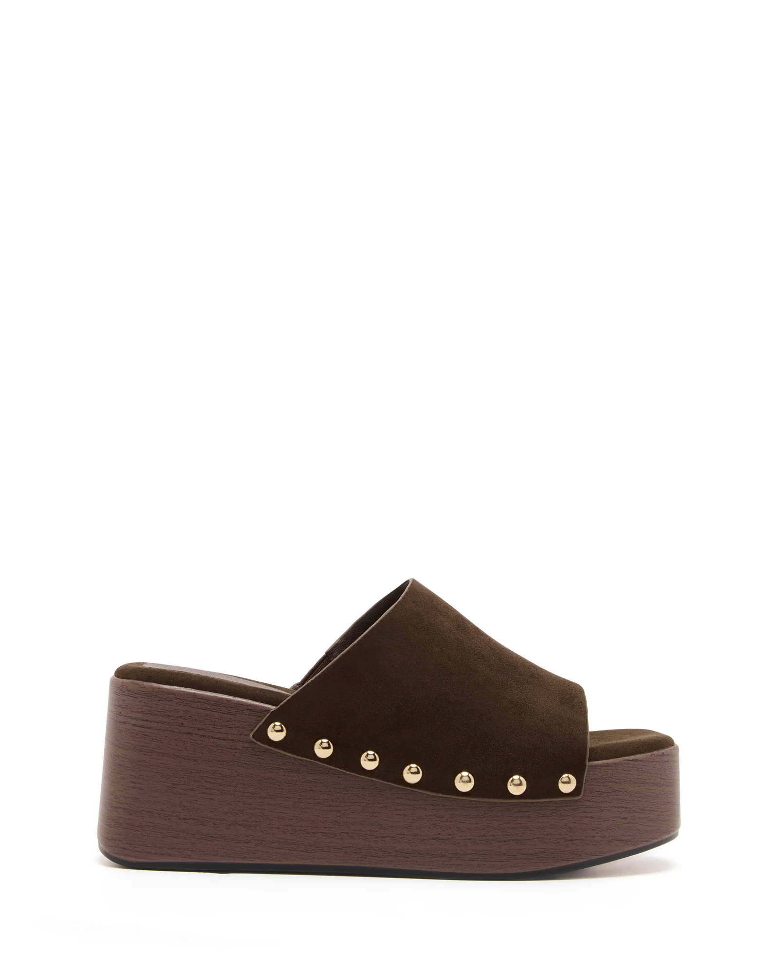 Imani Platform Clog Chocolate Suede