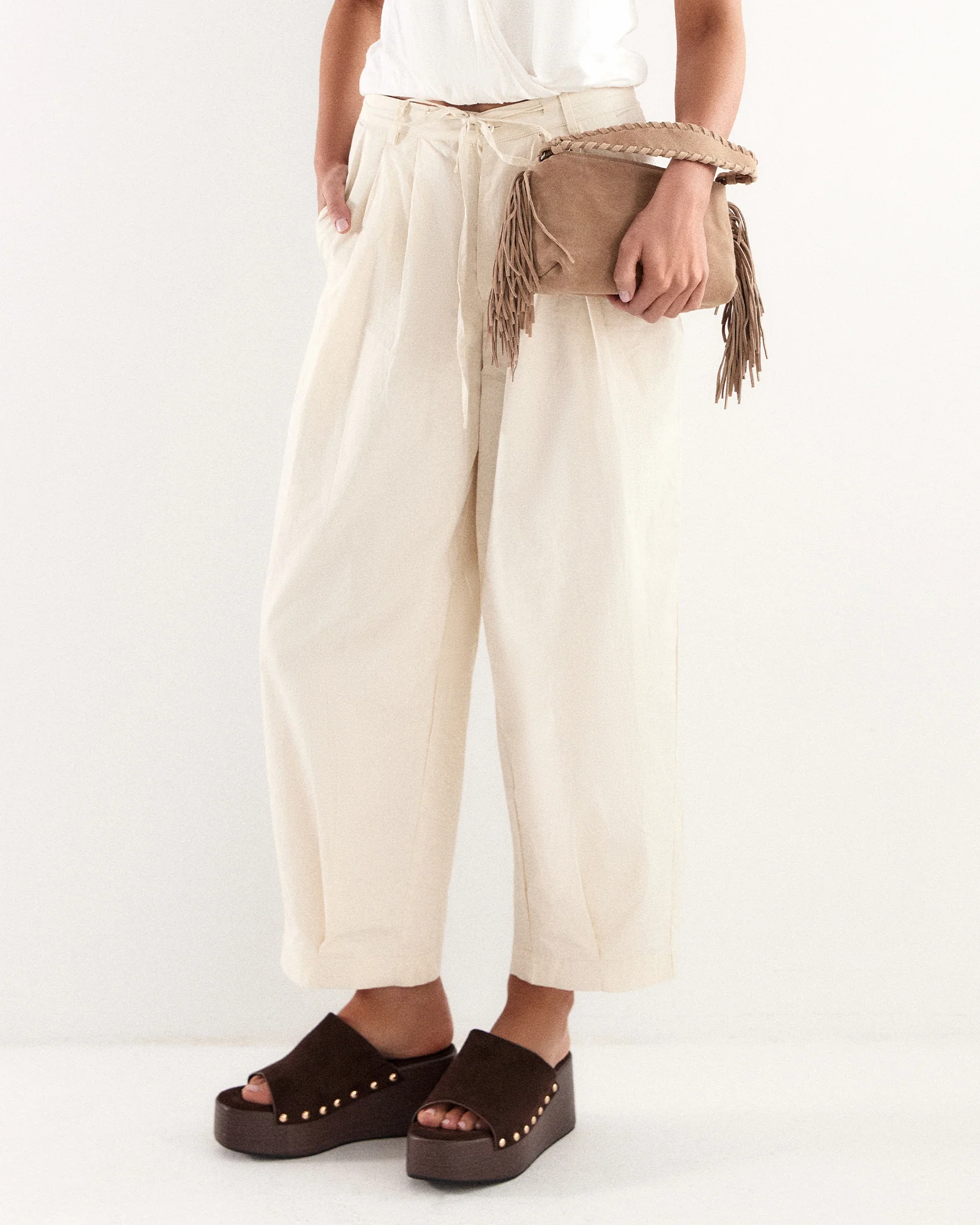 Imani Platform Clog Chocolate Suede - Image 2