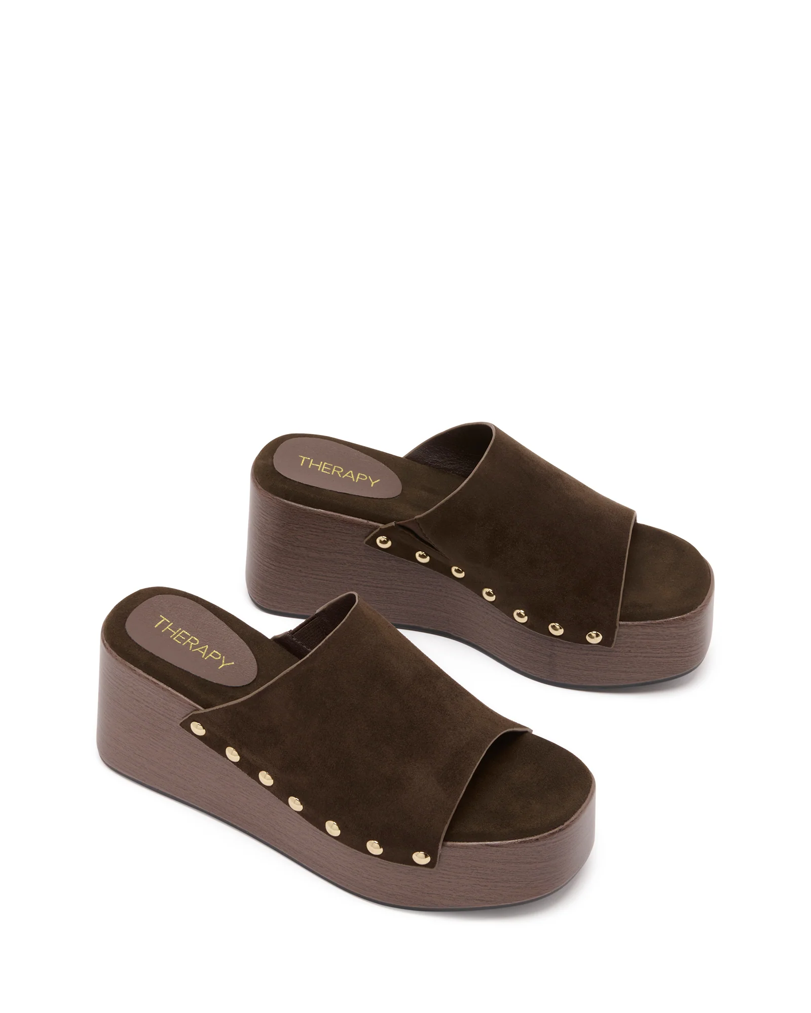 Imani Platform Clog Chocolate Suede - Image 3