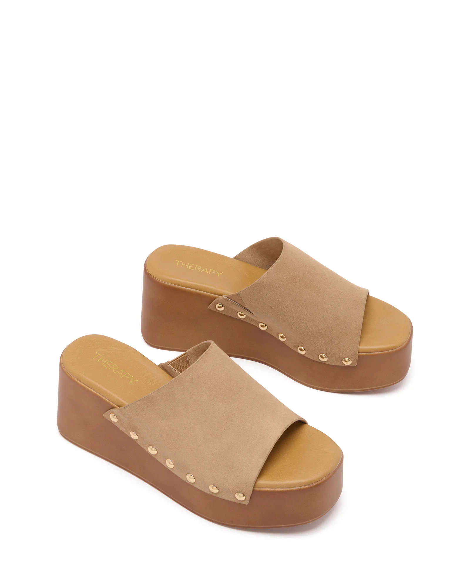 Imani Platform Clog Toffee Suede - Image 2