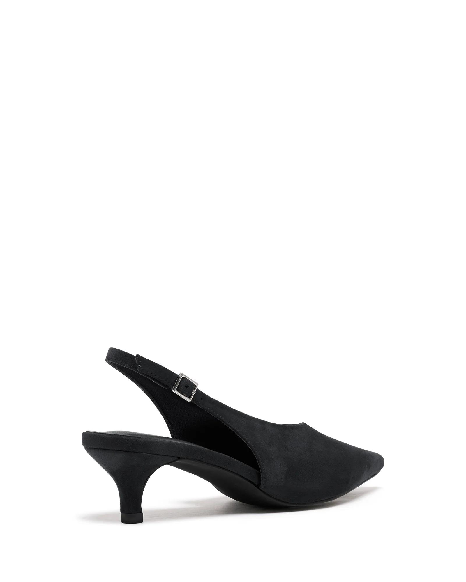 Indiana Slingback Heel Black Suede - Image 3