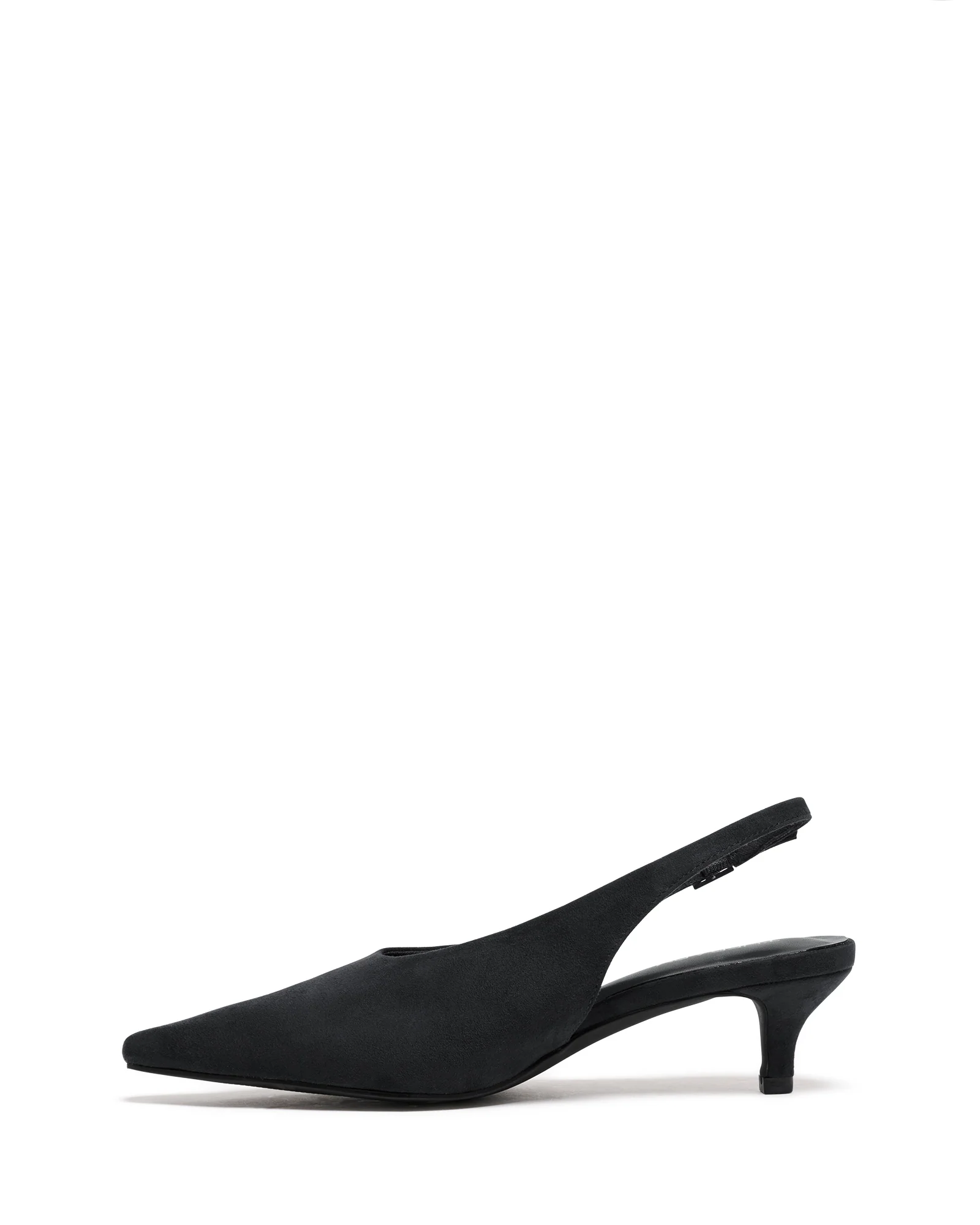 Indiana Slingback Heel Black Suede - Image 4
