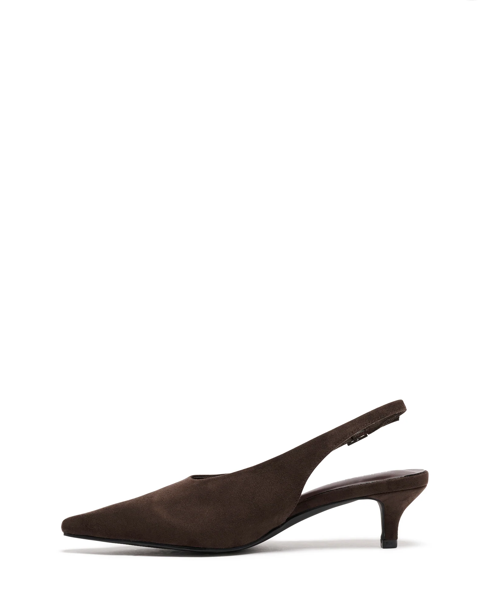 Indiana Slingback Heel Chocolate Suede - Image 4