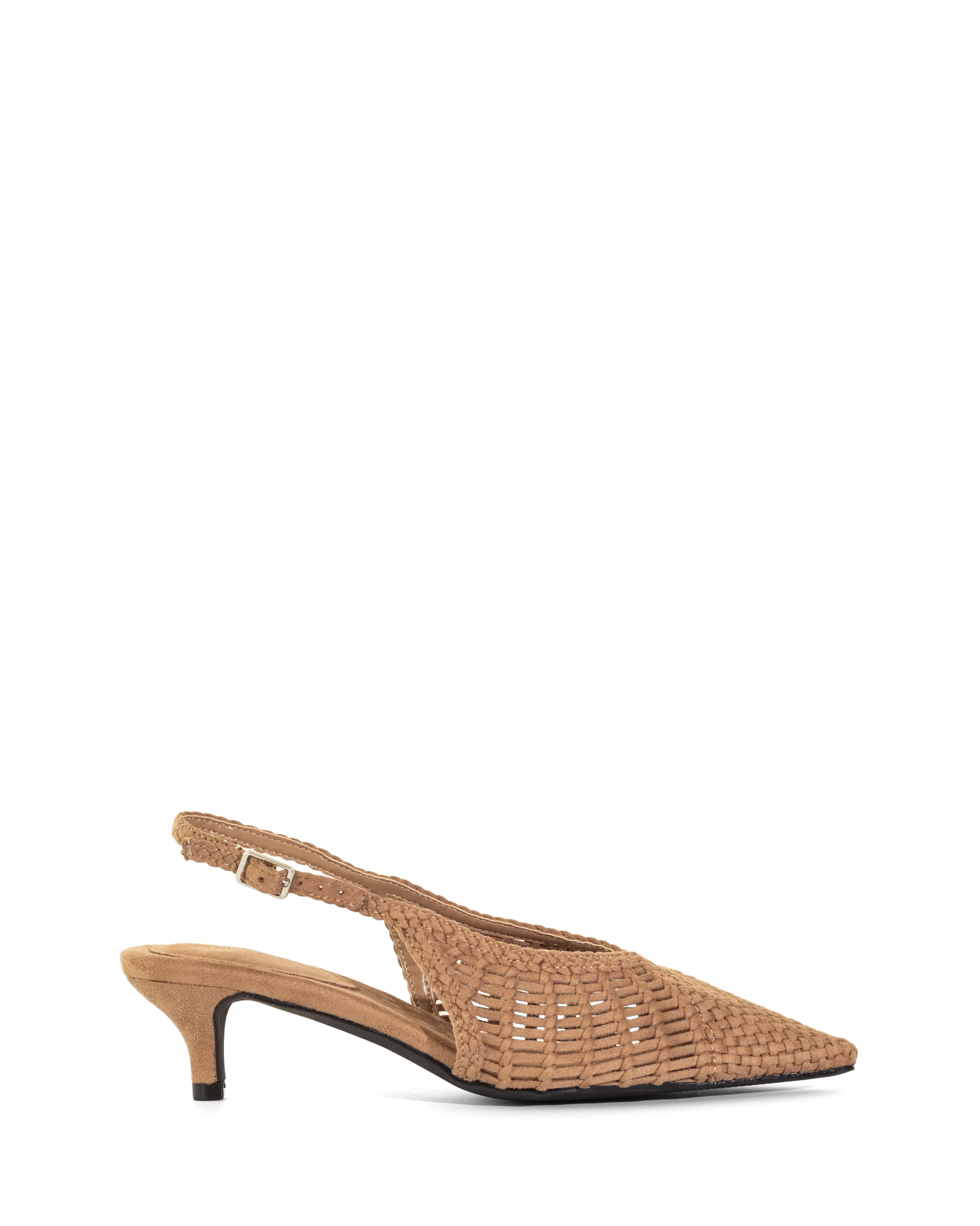 Ivanya Slingback Heel Mocha Microsuede