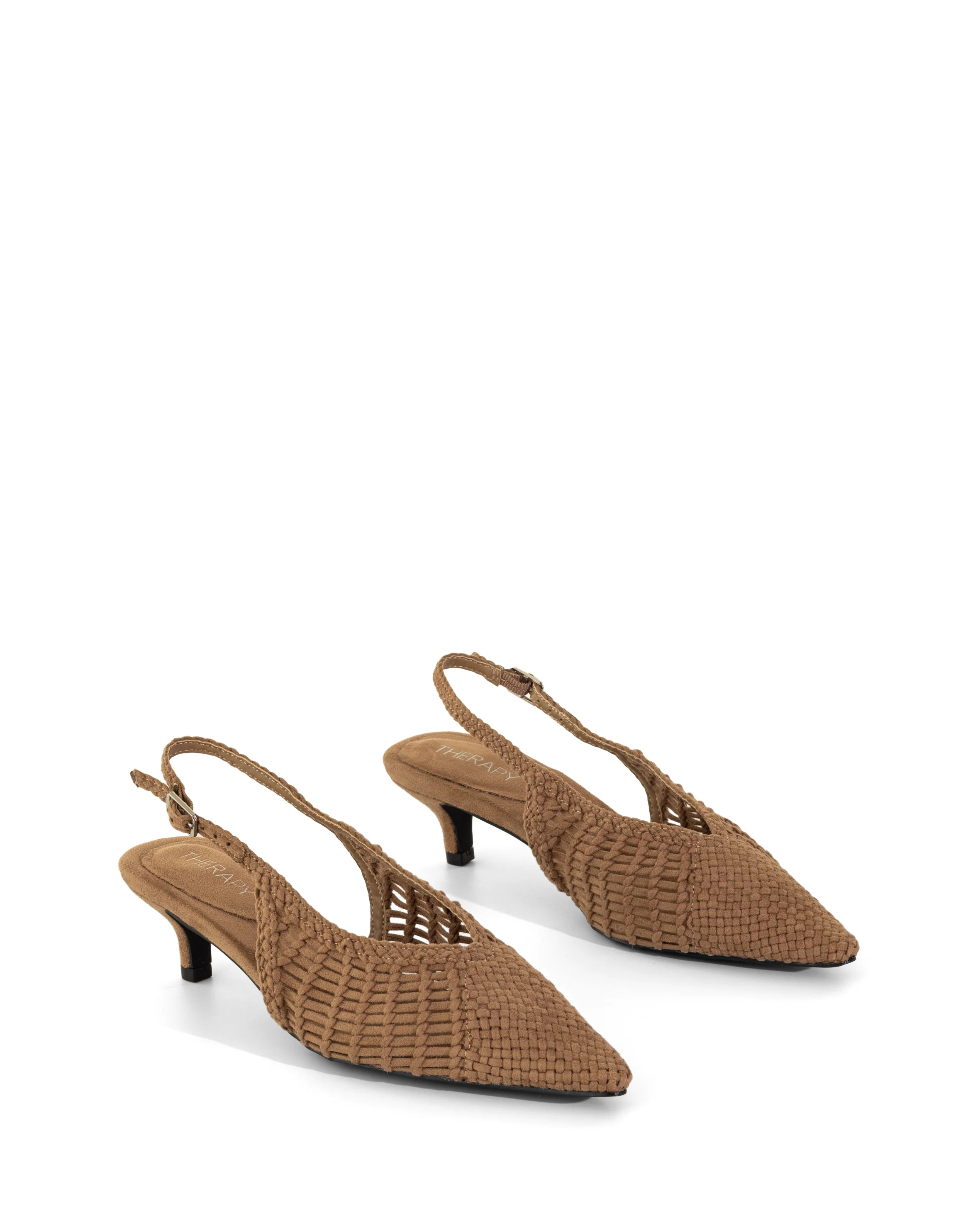 Ivanya Slingback Heel Mocha Microsuede - Image 2
