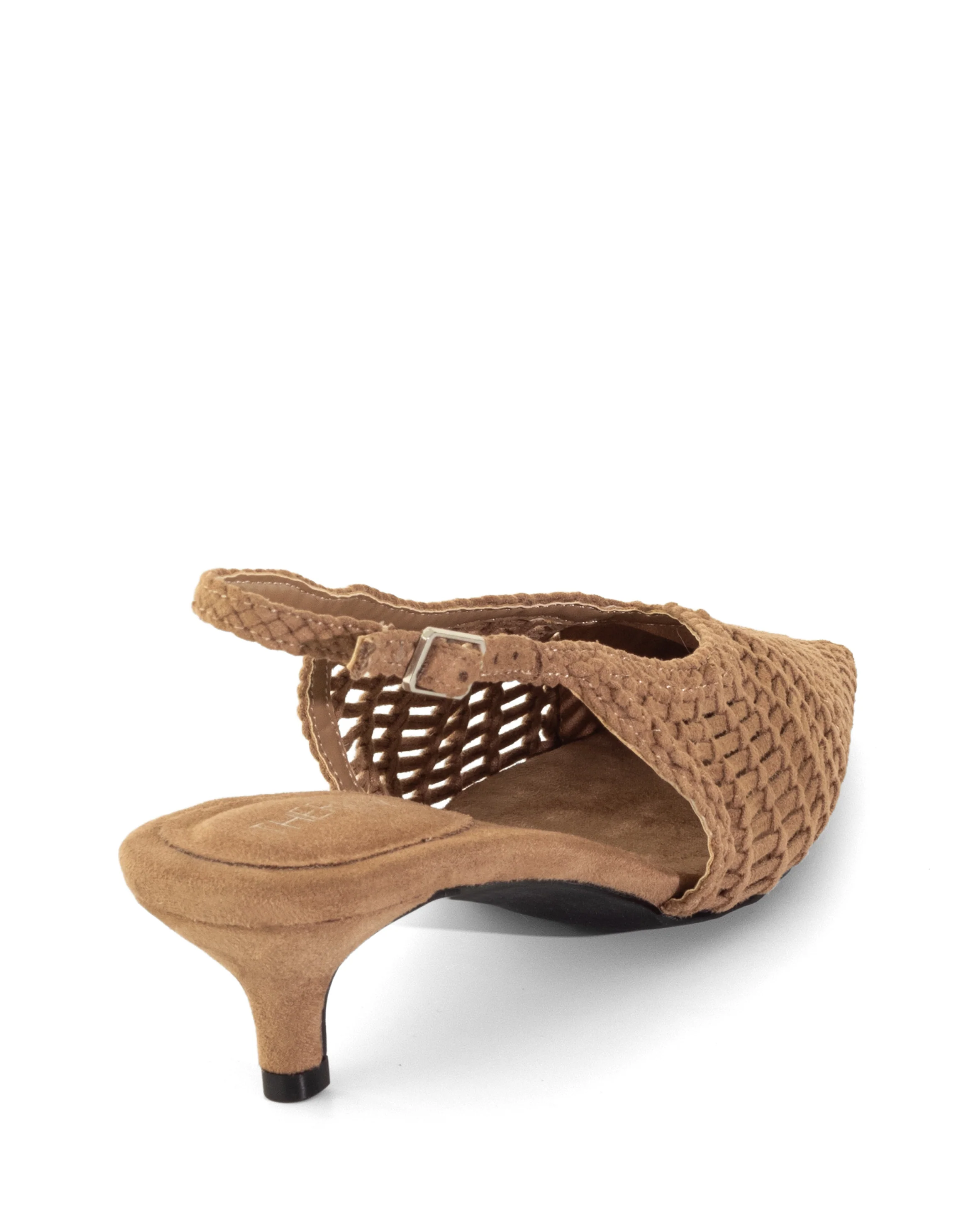 Ivanya Slingback Heel Mocha Microsuede - Image 3