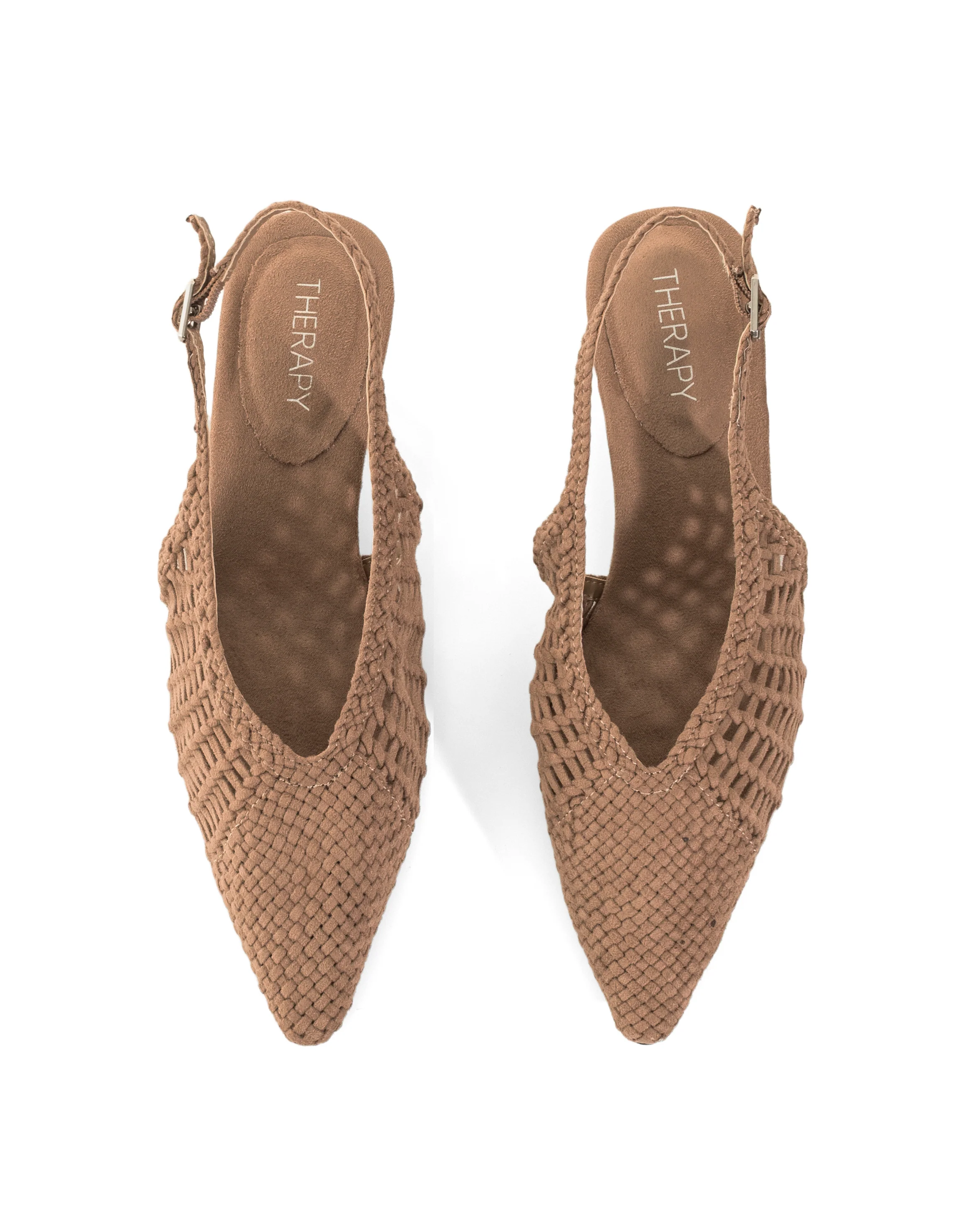 Ivanya Slingback Heel Mocha Microsuede - Image 4