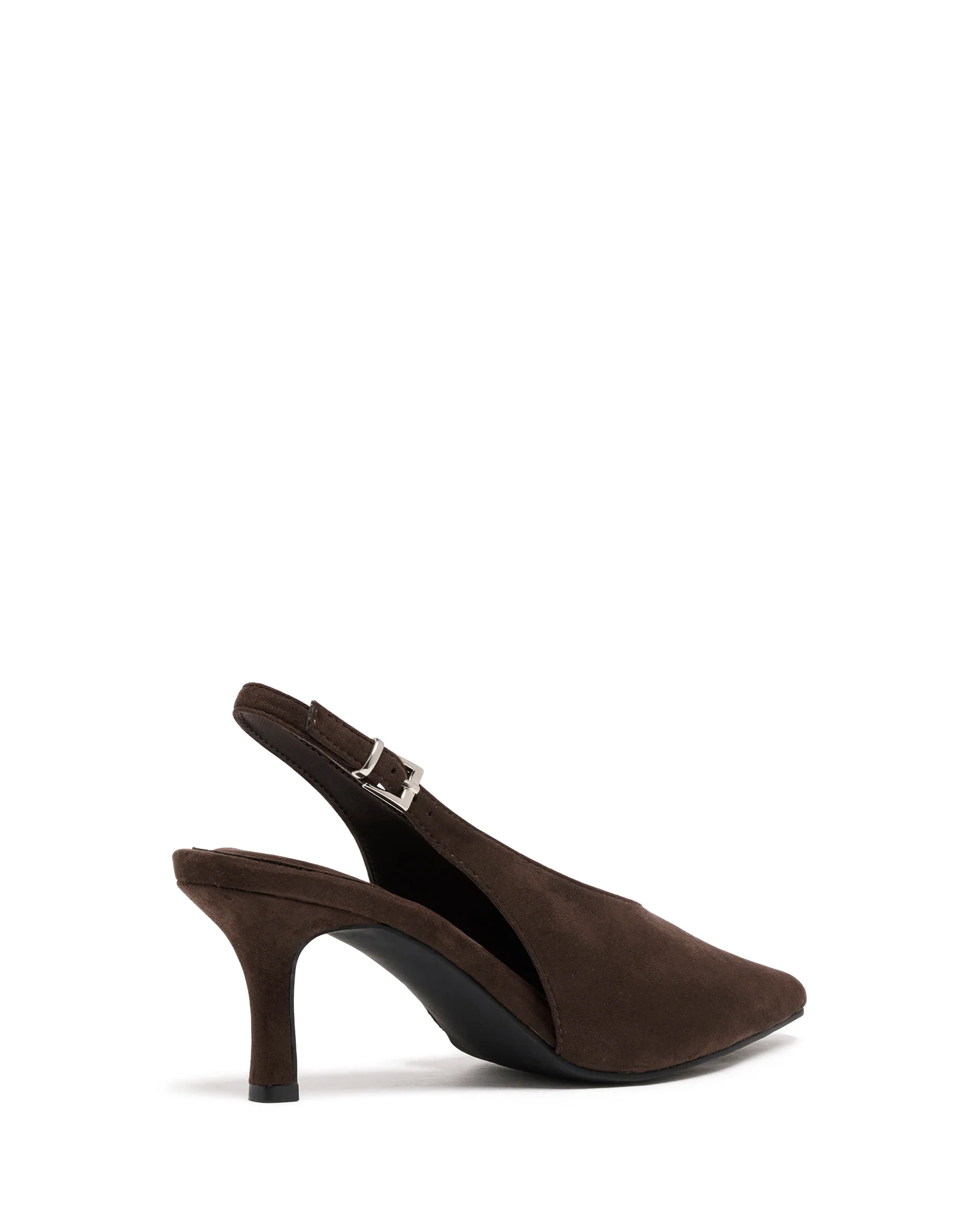Jacs Slingback Pump Chocolate Microsuede - Image 3