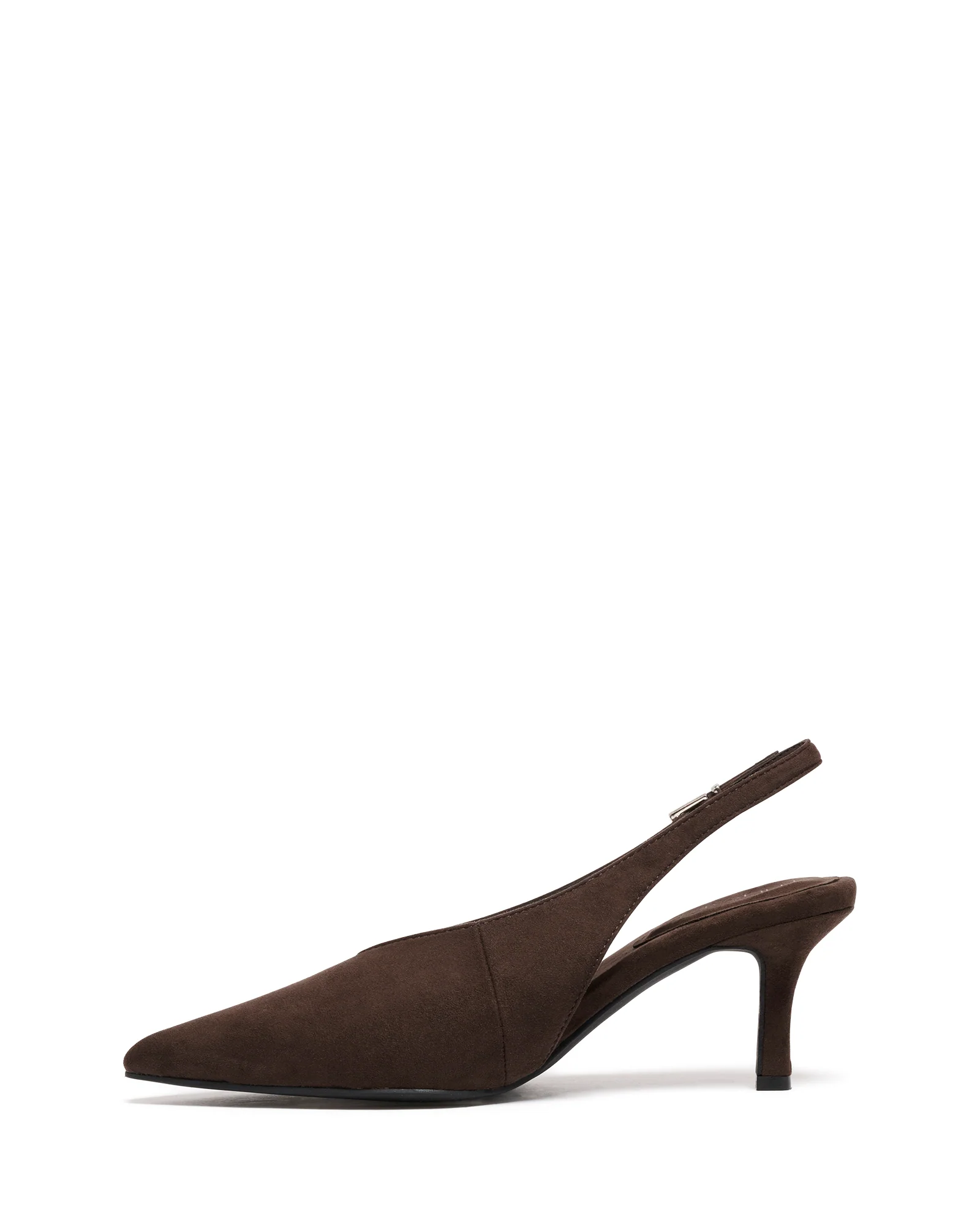 Jacs Slingback Pump Chocolate Microsuede - Image 4