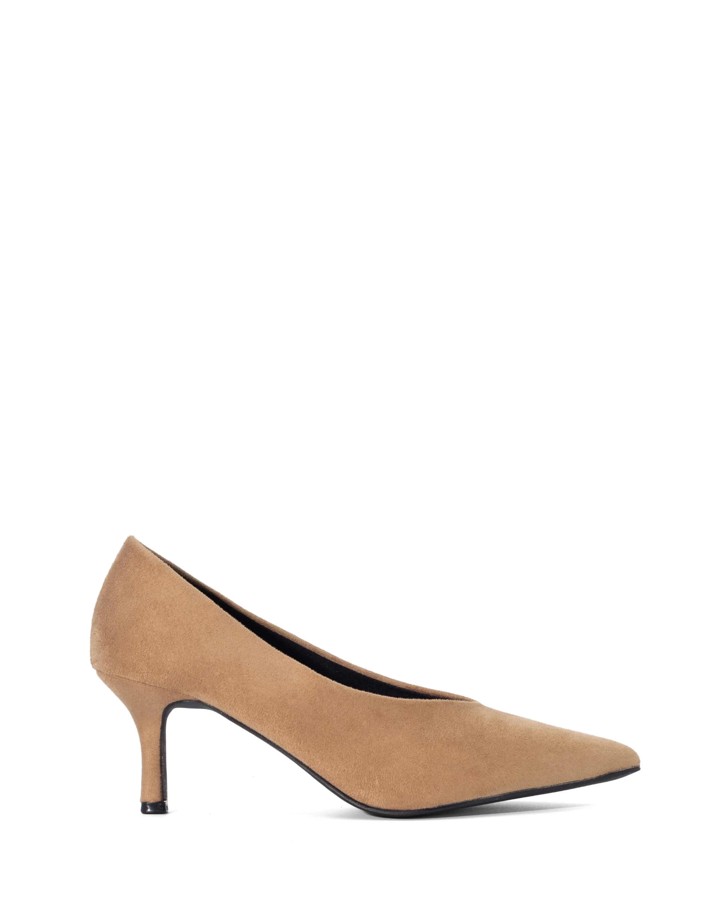 Jordyn Pump Mocha Faux Suede