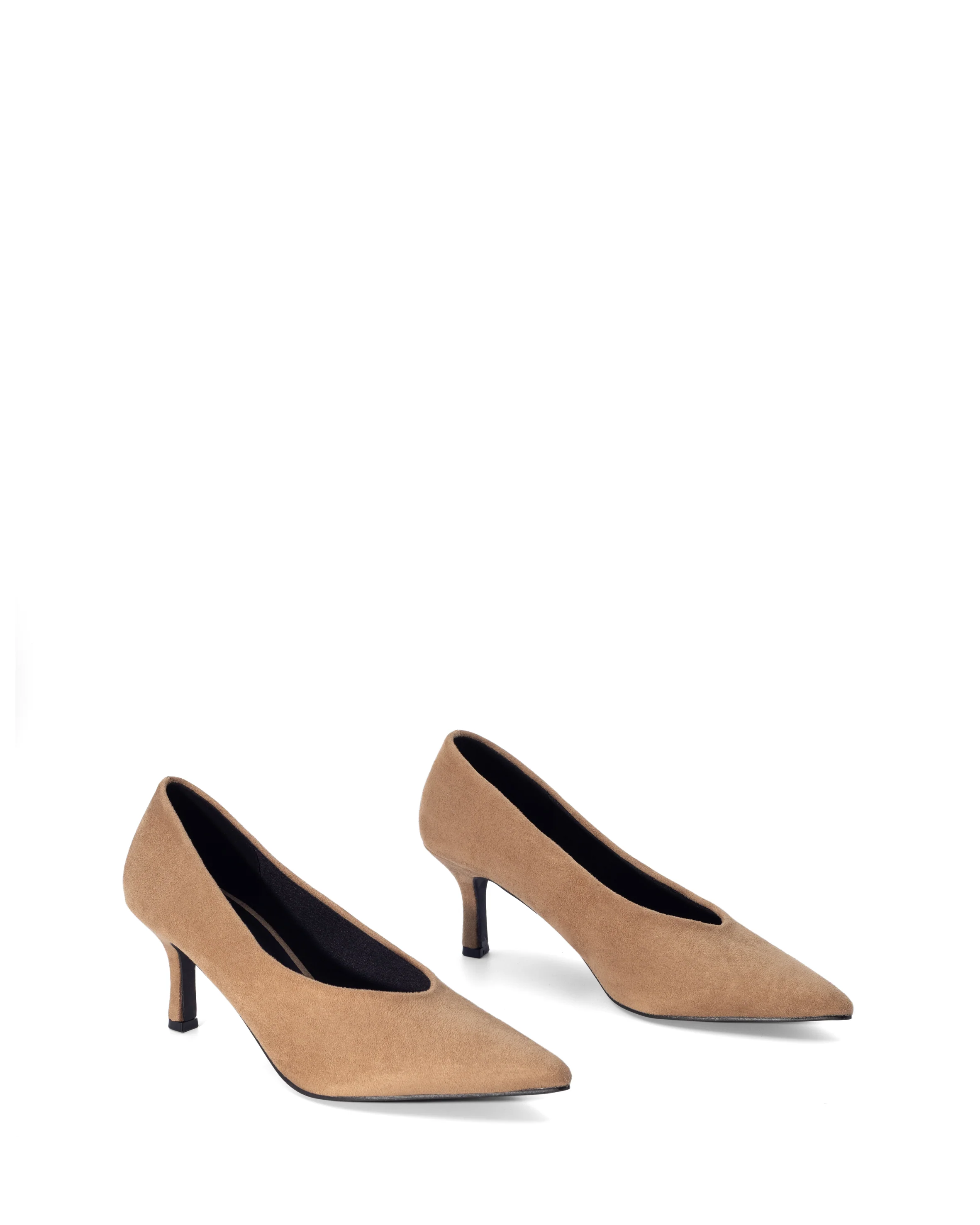 Jordyn Pump Mocha Faux Suede - Image 2