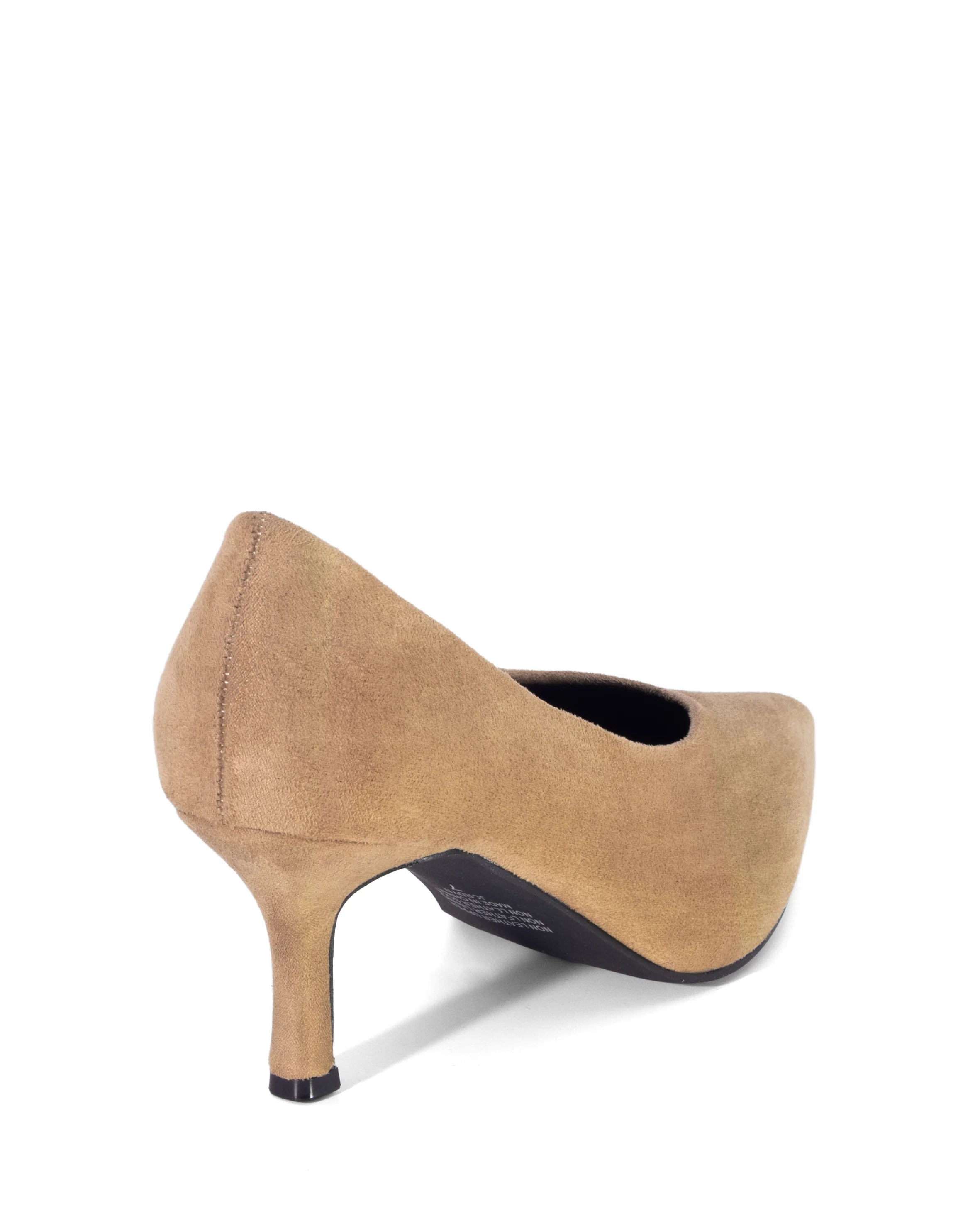 Jordyn Pump Mocha Faux Suede - Image 3