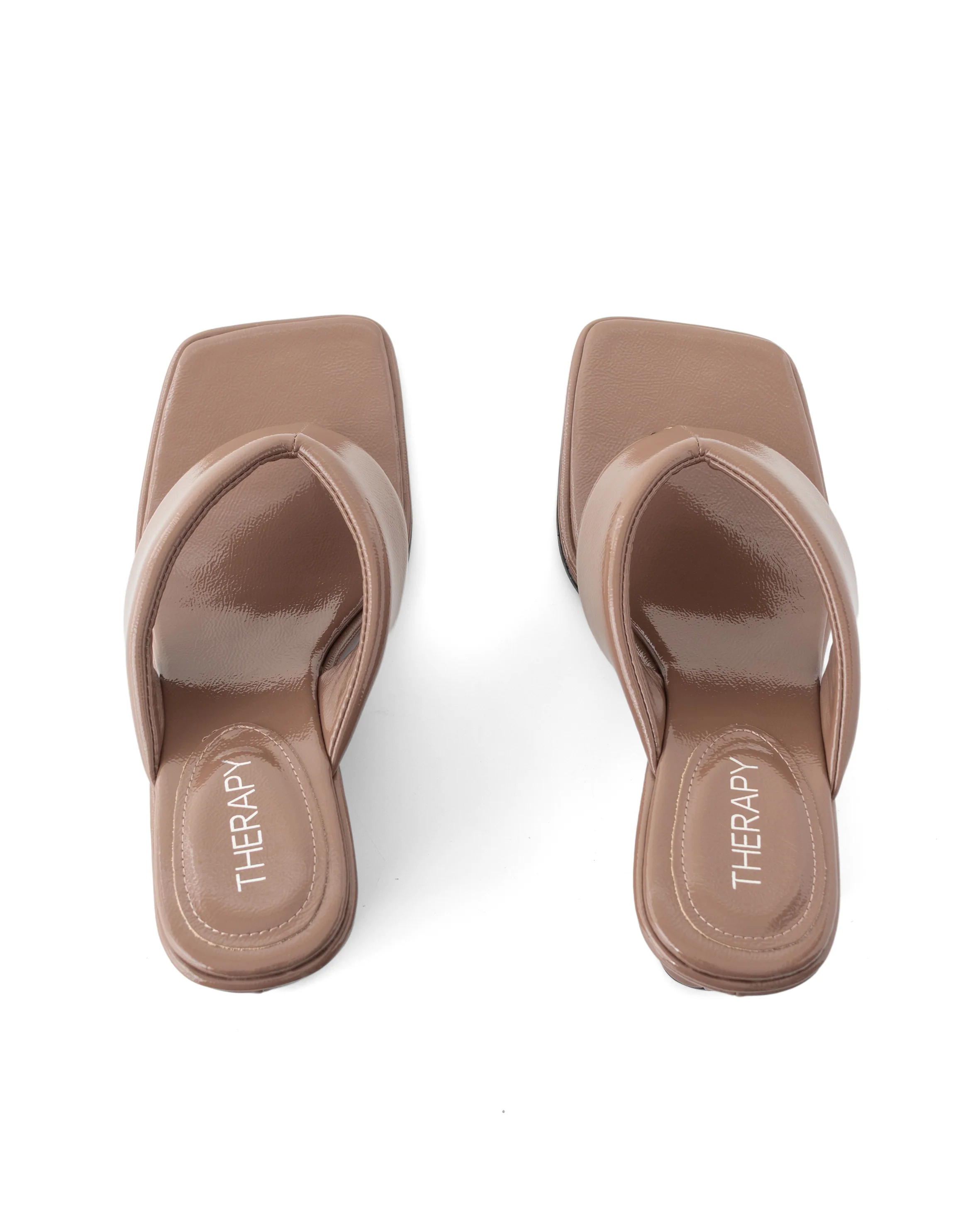 Lennox Wedge Mocha Crinkled Patent - Image 4