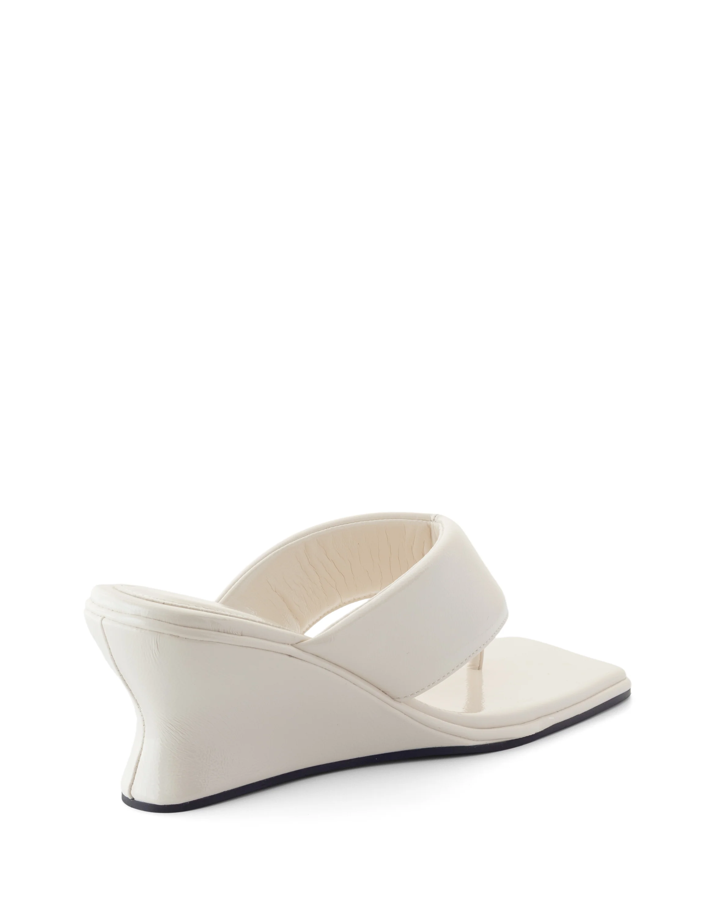 Lennox Wedge Off White Crinkled Patent - Image 4