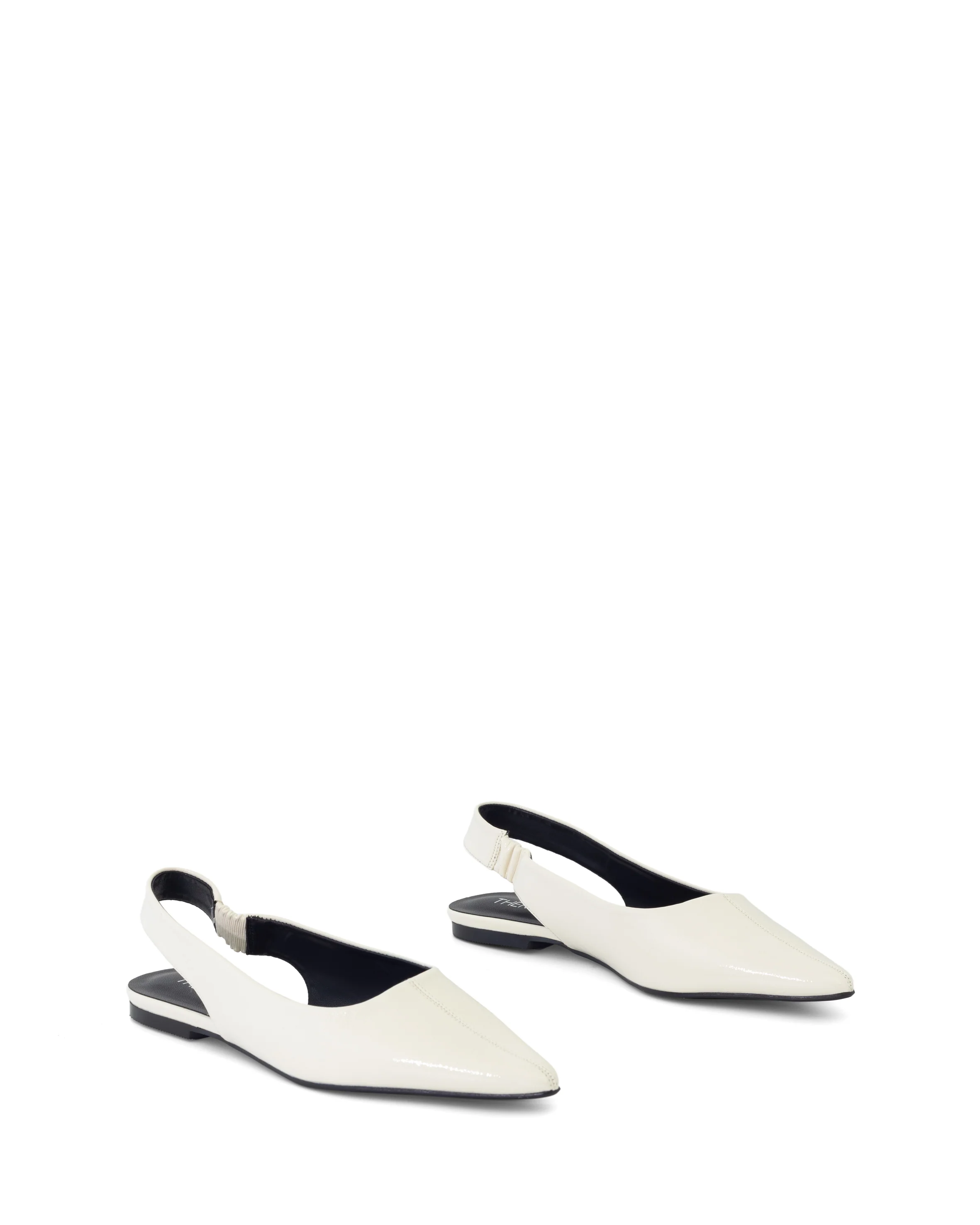 Lexington Slingback Flat Off White Crinkled Patent - Image 2