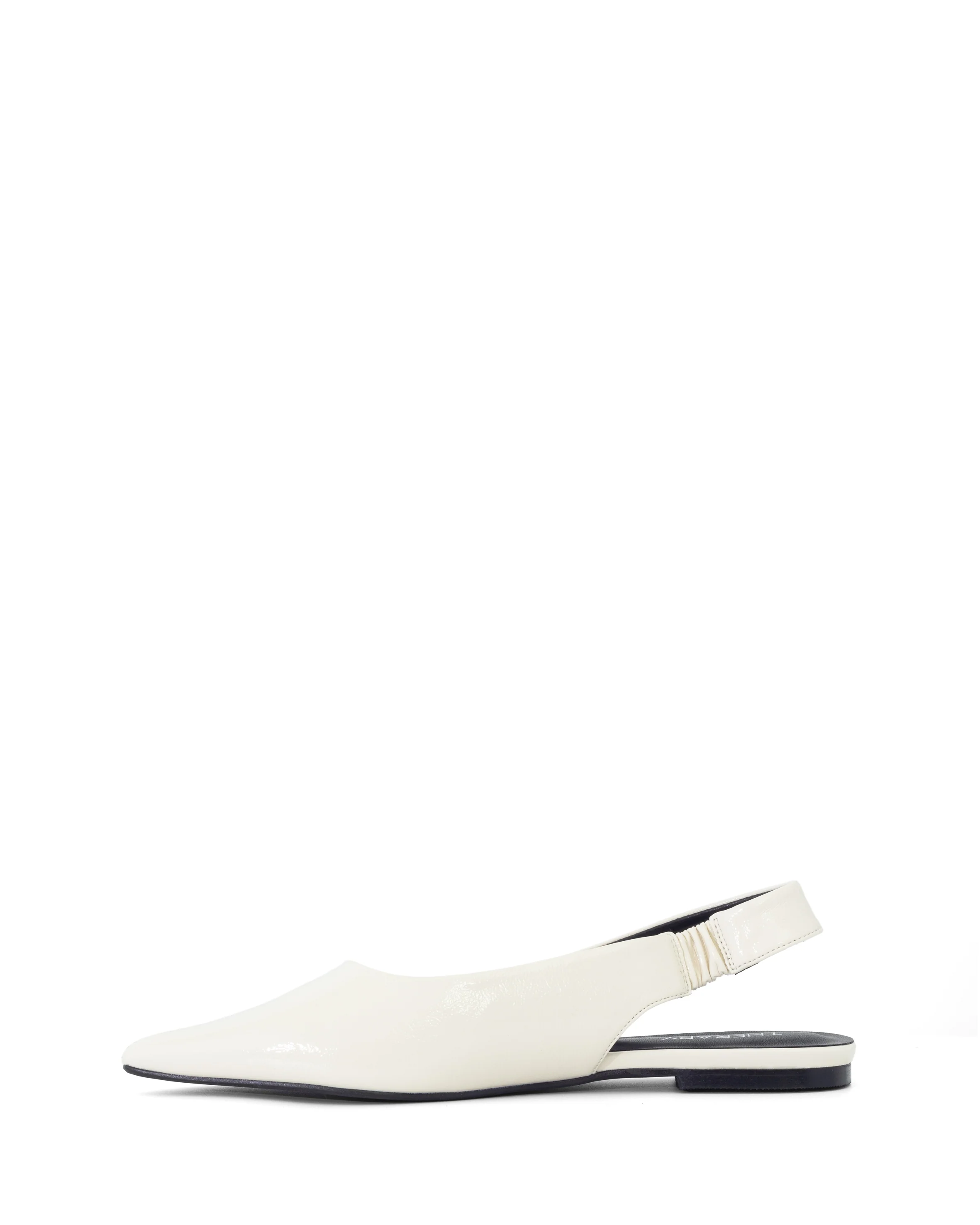 Lexington Slingback Flat Off White Crinkled Patent - Image 5