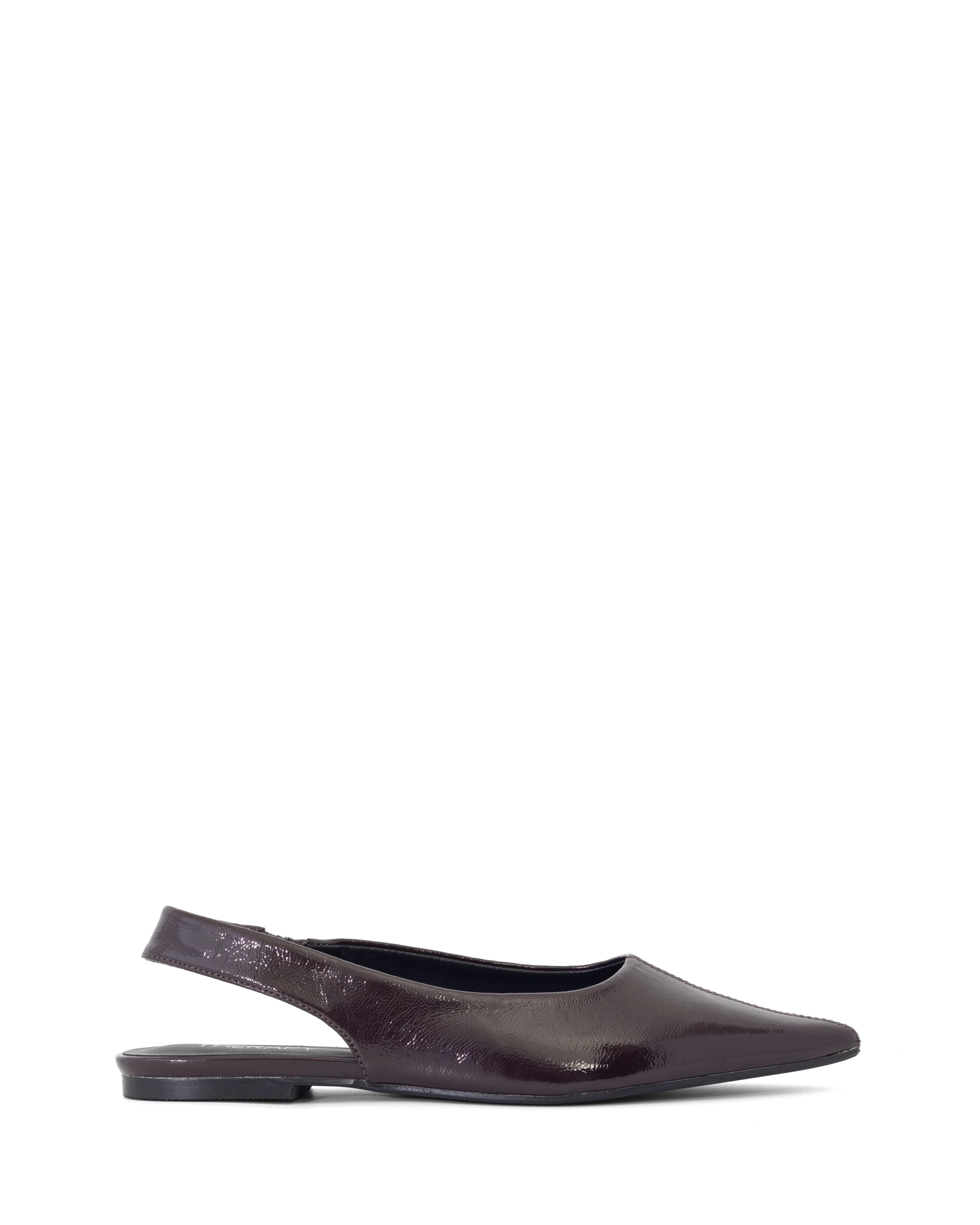 Lexington Slingback Flat Port Crinkled Patent