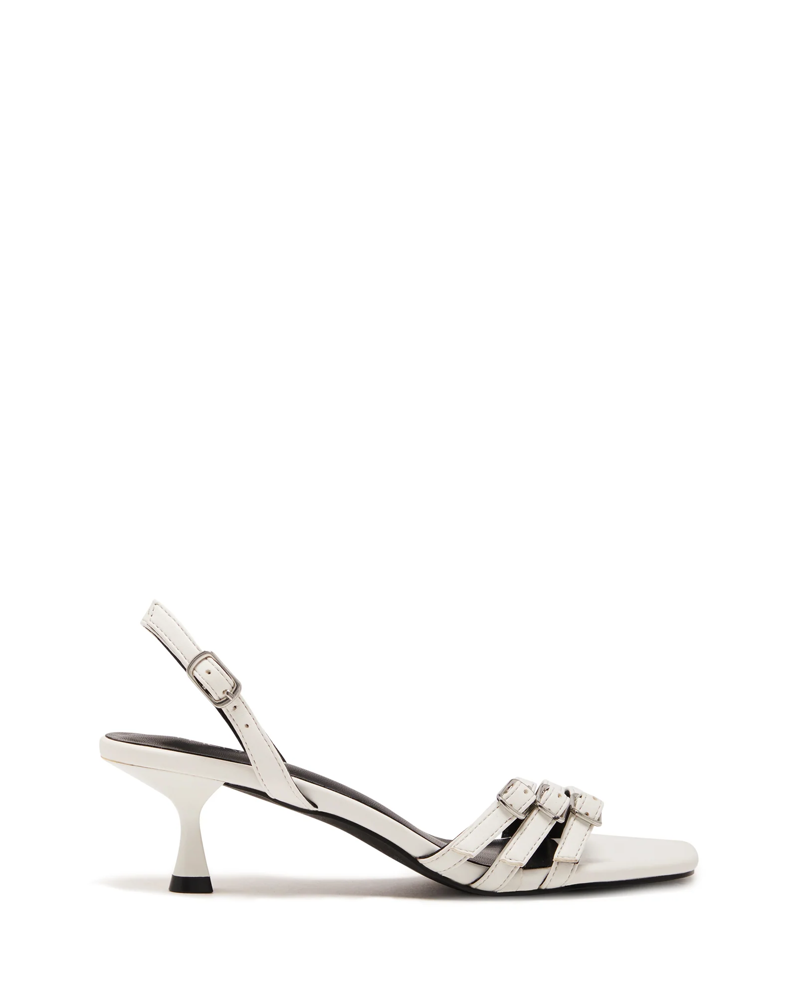 Lucky Strappy Heel White Smooth - Image 3