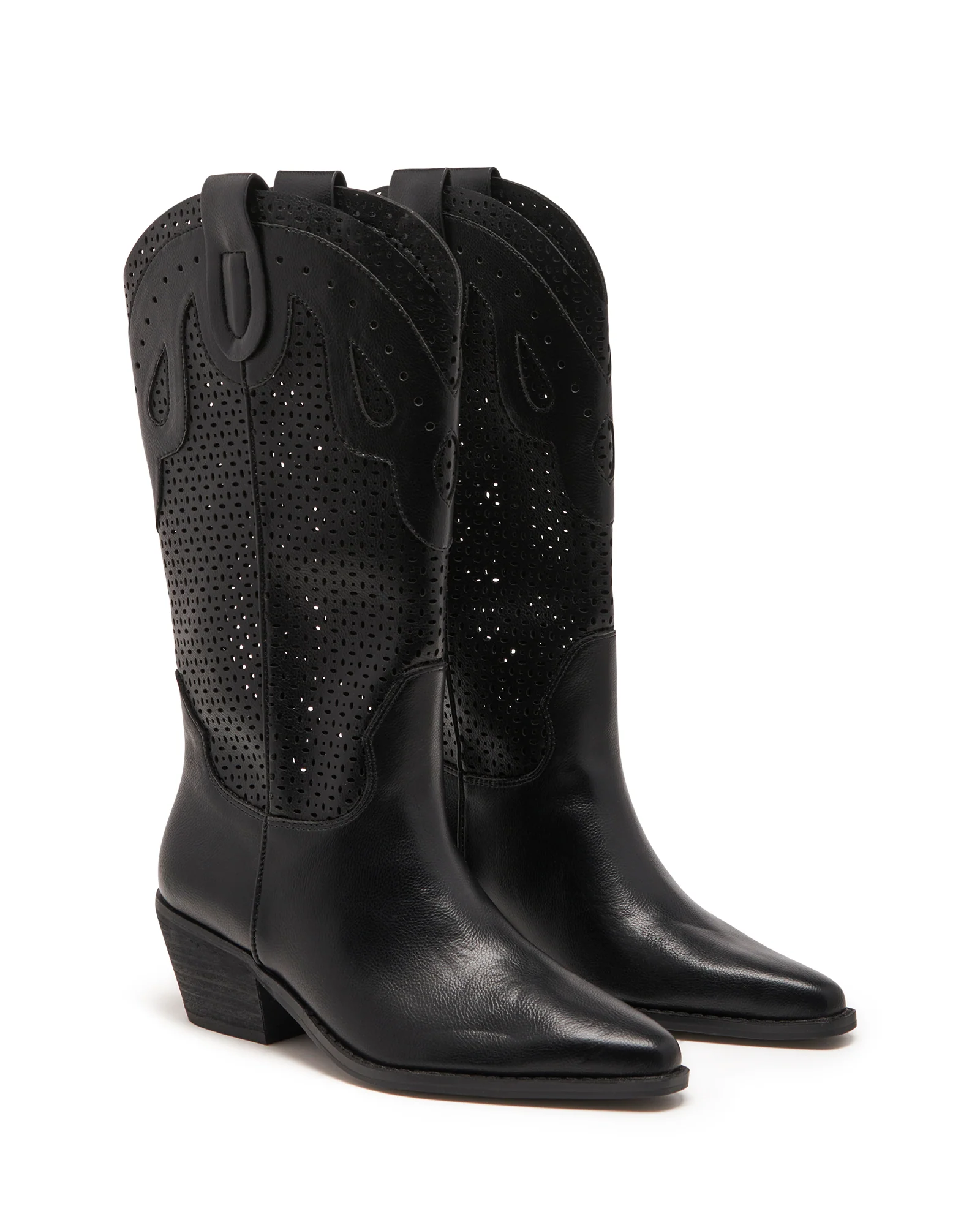 Maxine Cowboy Boot Black Tumbled - Image 2