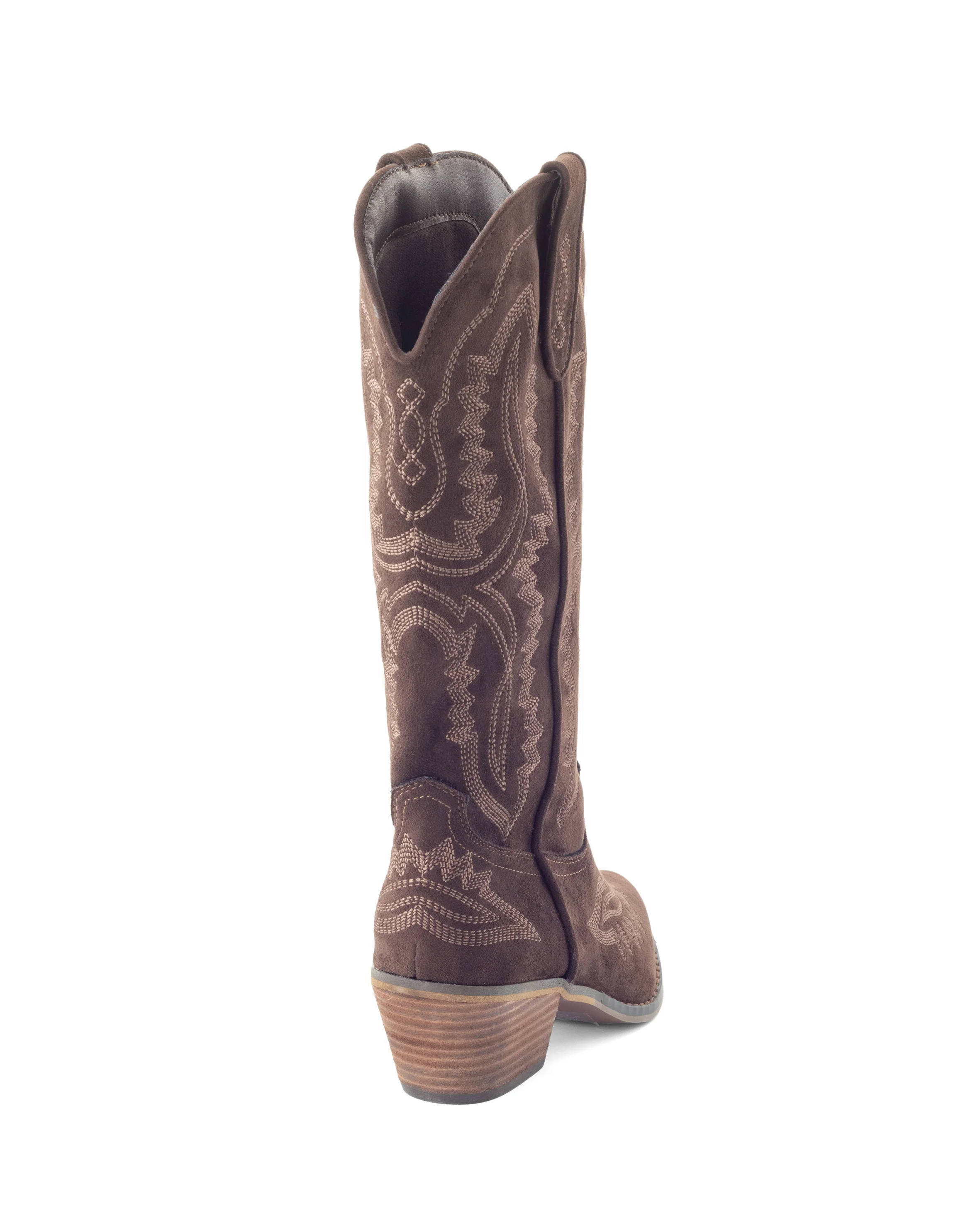 Mustang Cowboy Boot Chocolate Suede - Image 3