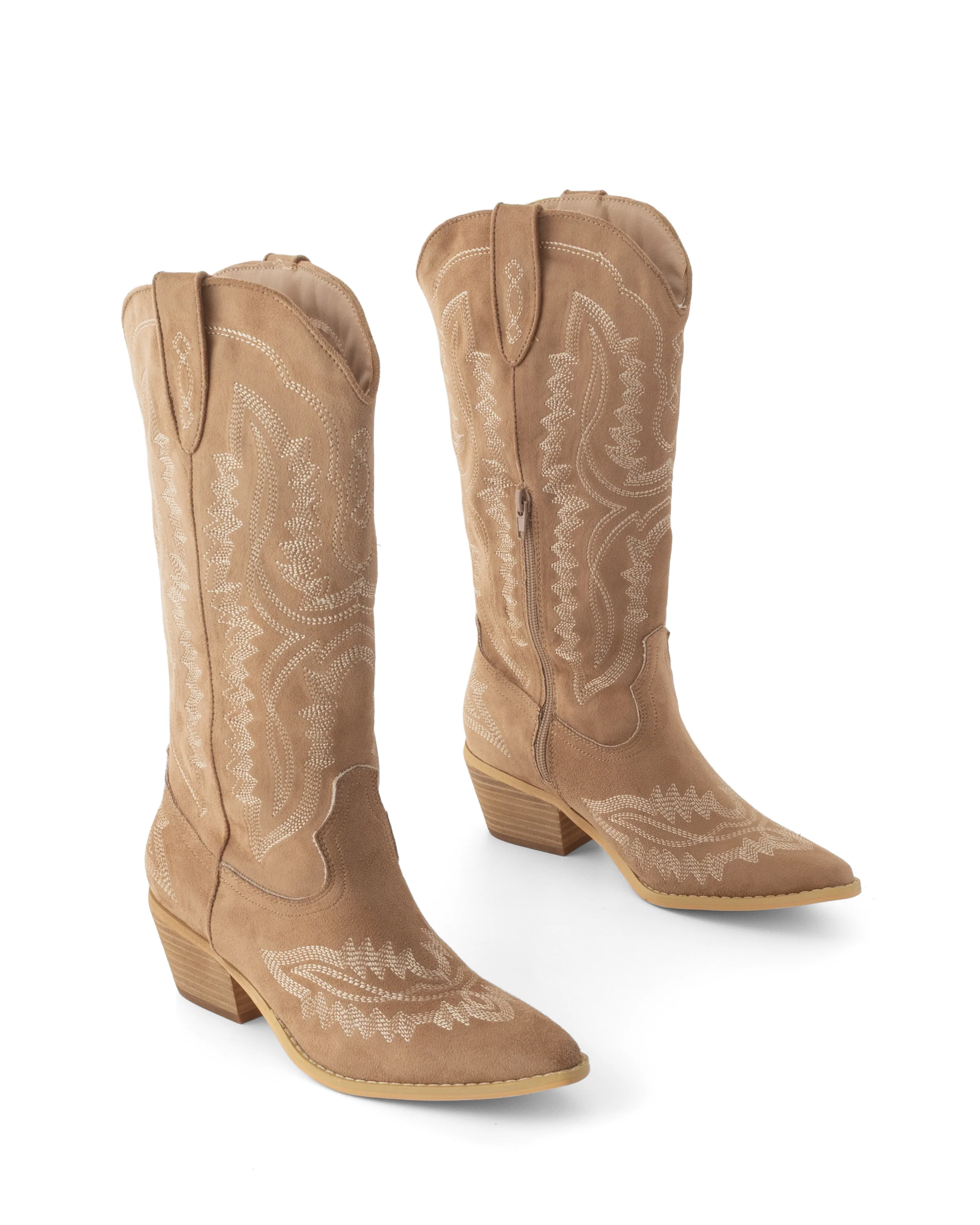 Mustang Cowboy Boot Toffee Suede - Image 2