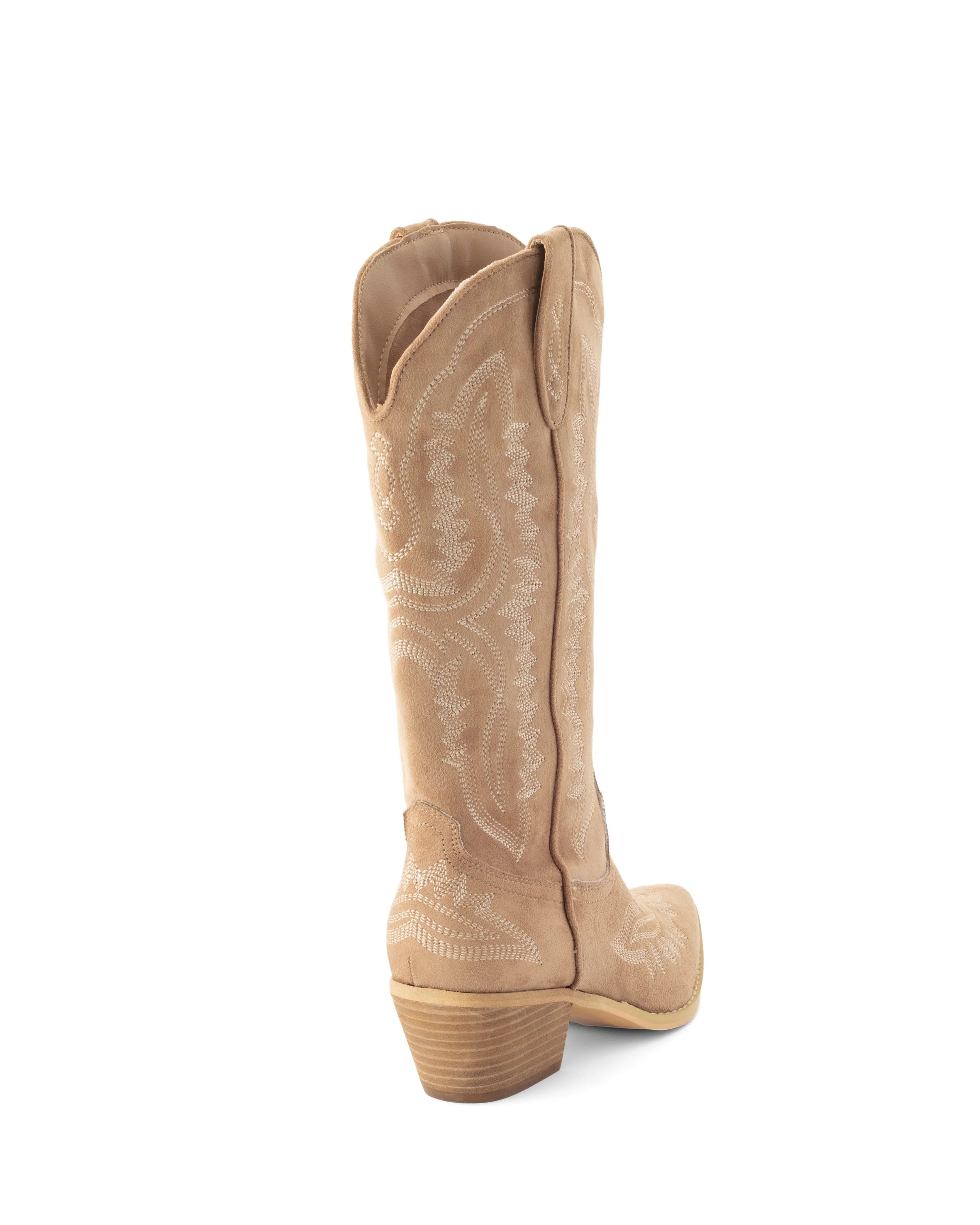 Mustang Cowboy Boot Toffee Suede - Image 3