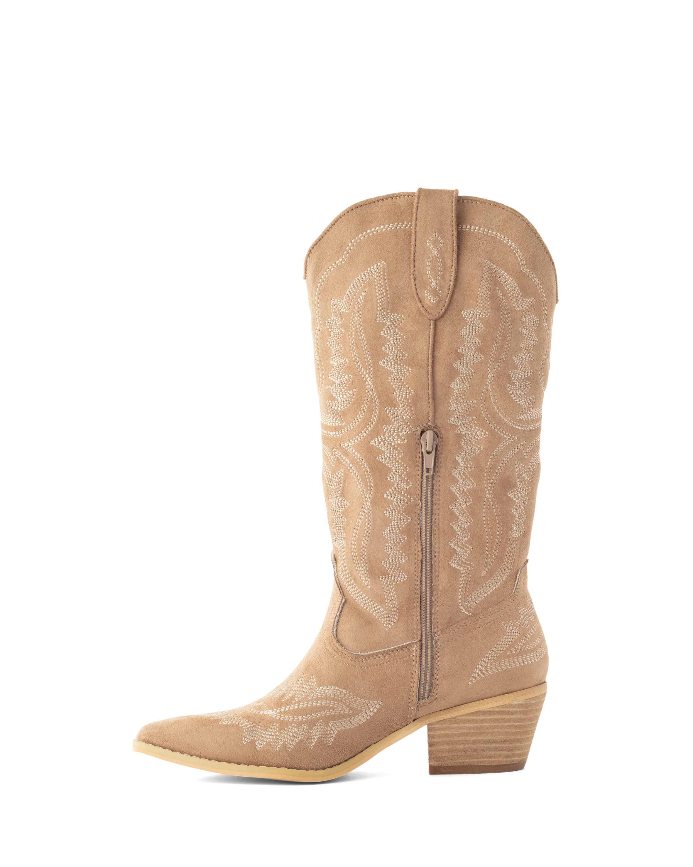 Mustang Cowboy Boot Toffee Suede - Image 4