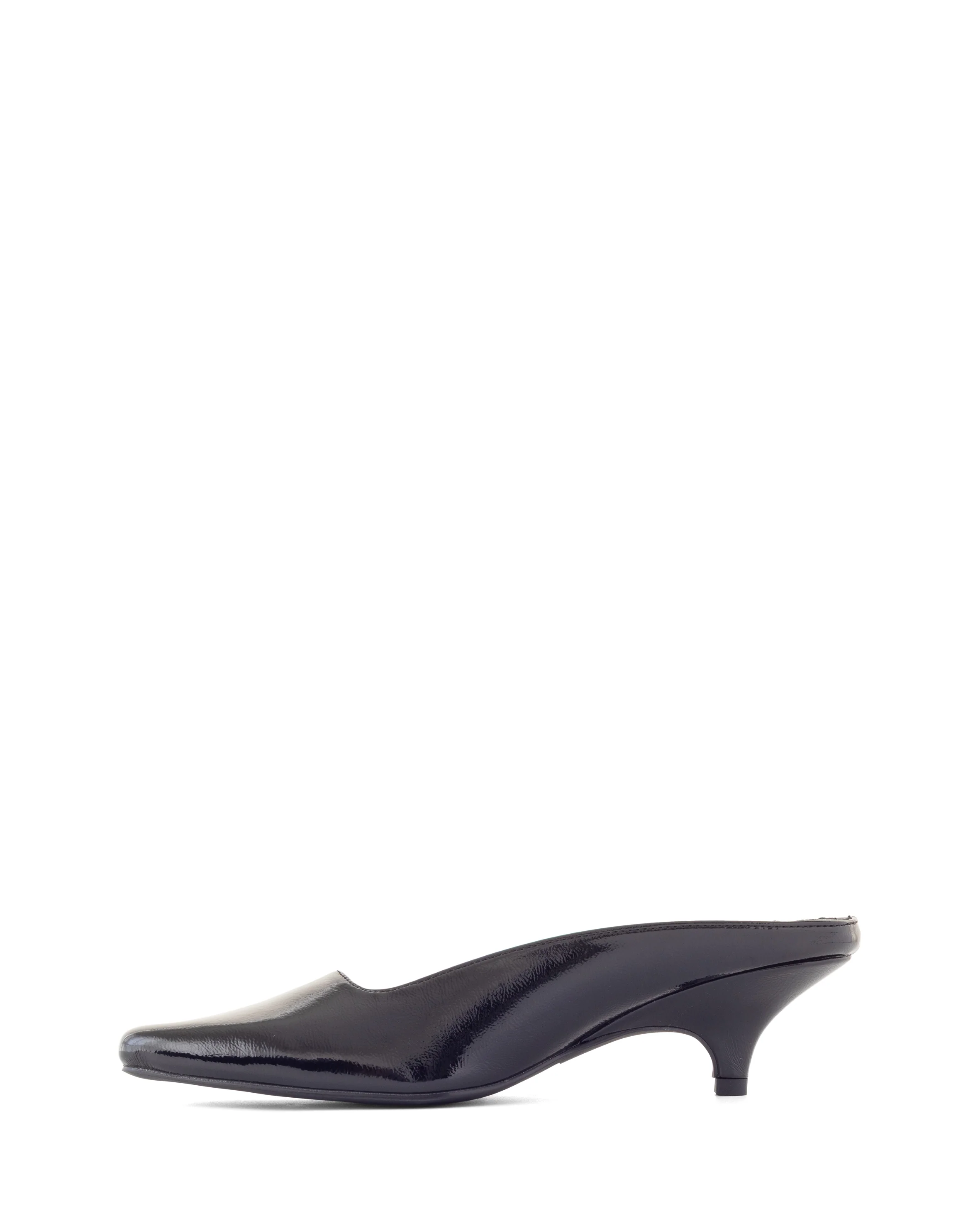 Noho Heel Black Crinkled Patent - Image 5
